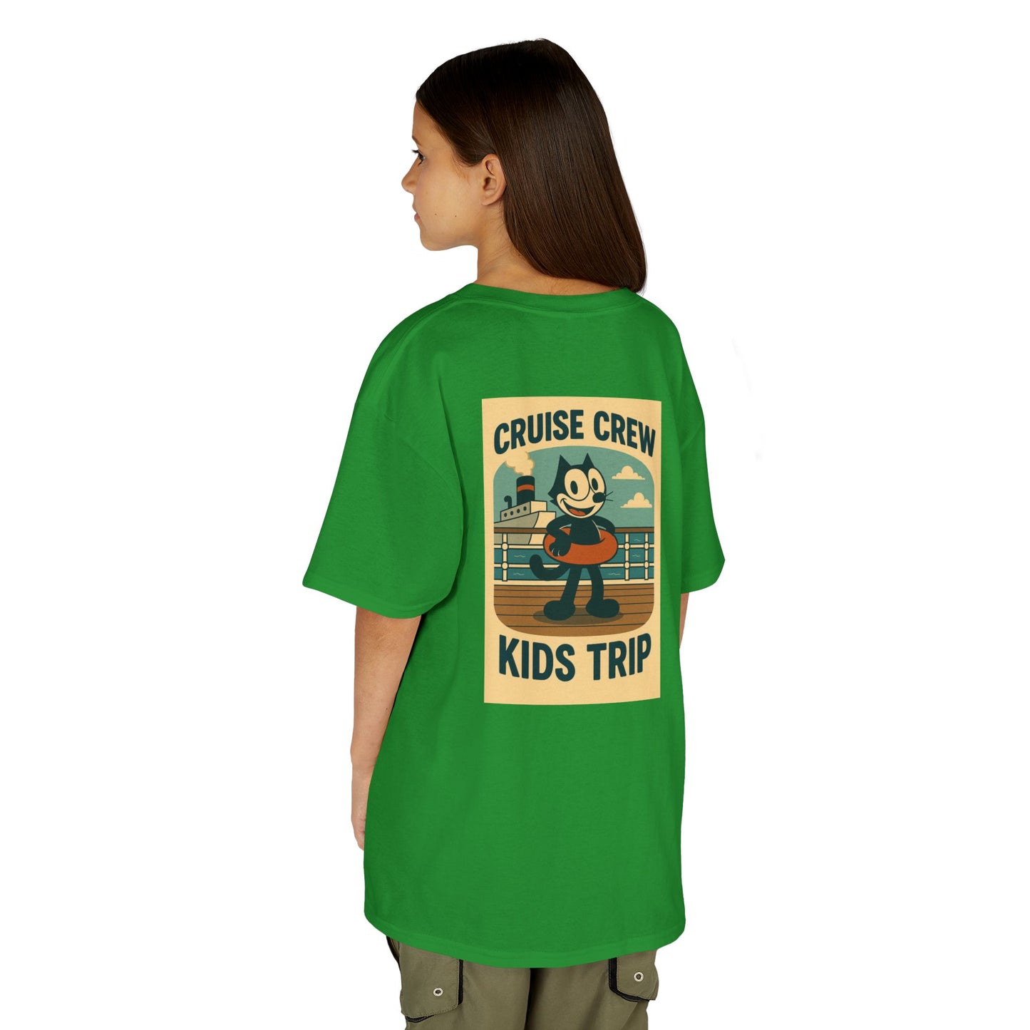 Cruise Crew – Kids Trip Ship Deck Vintage Cartoon T-Shirt (Public Domain Felix the Cat)
