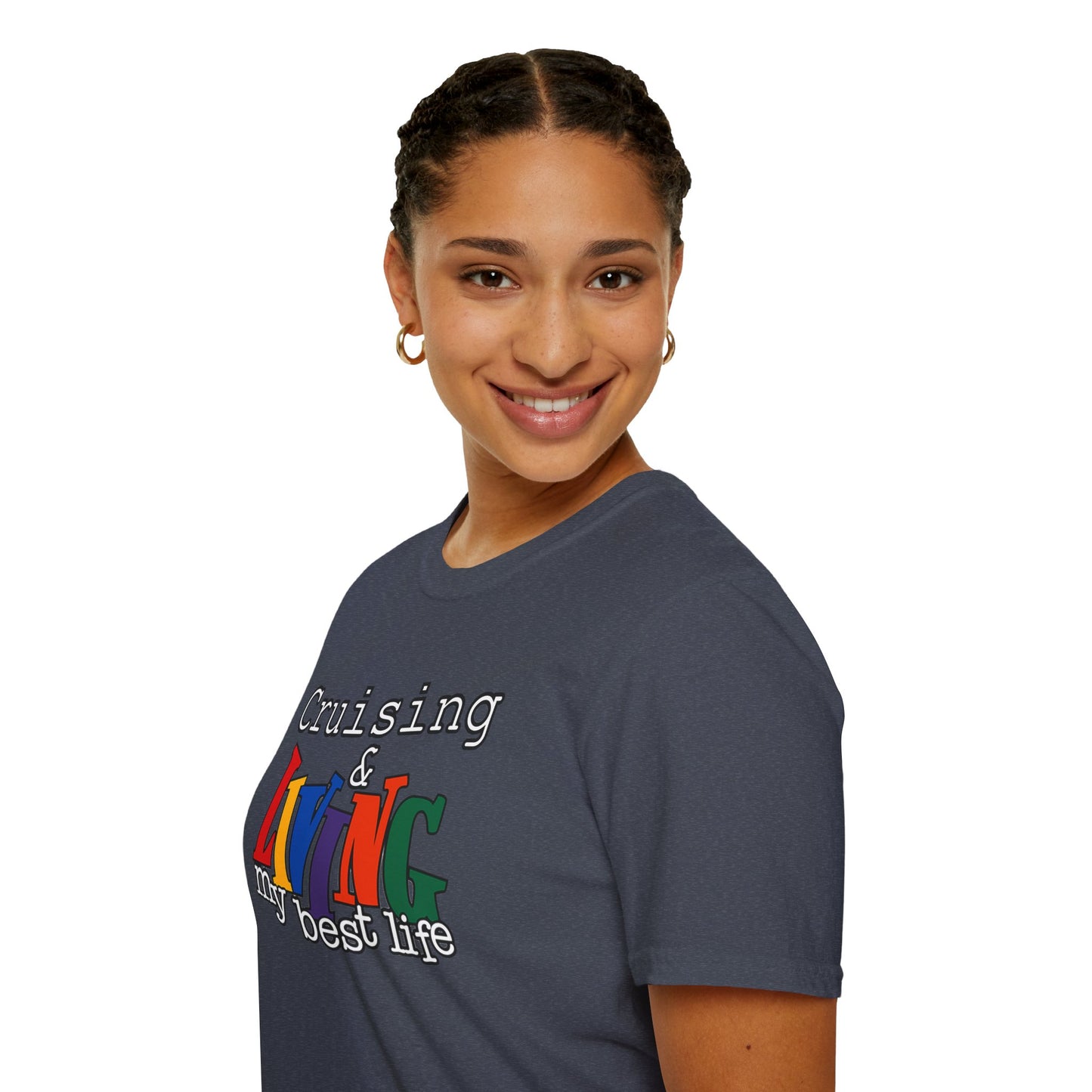 Cruising and Living My Best Life T-Shirt | Fun Cruise Vacation Tee for Women & Men