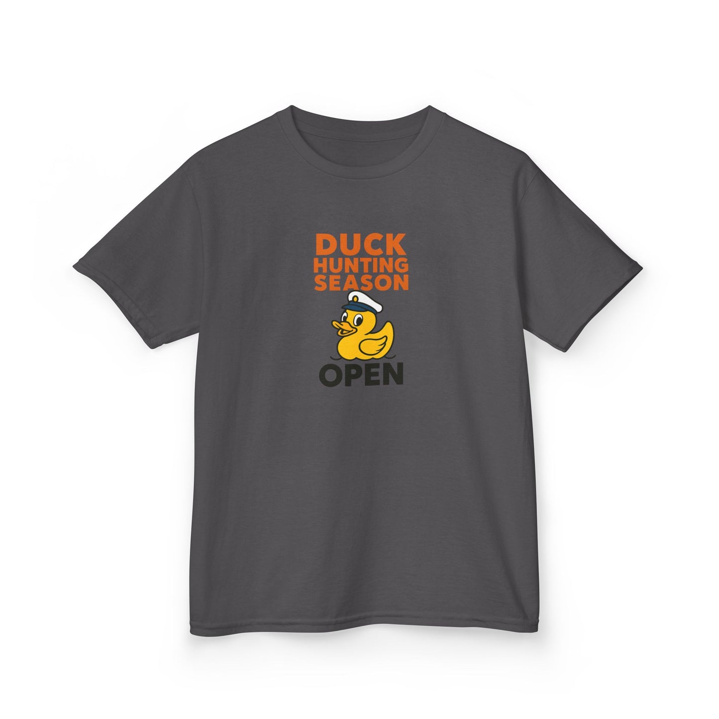 Duck Hunting Season Open – Retro Rubber Duck Captain Kids Cruise T-Shirt