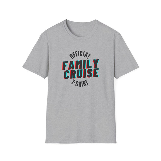“Official Family Cruise" T-Shirt | 1980s Retro Cruise Tee for Families & Groups