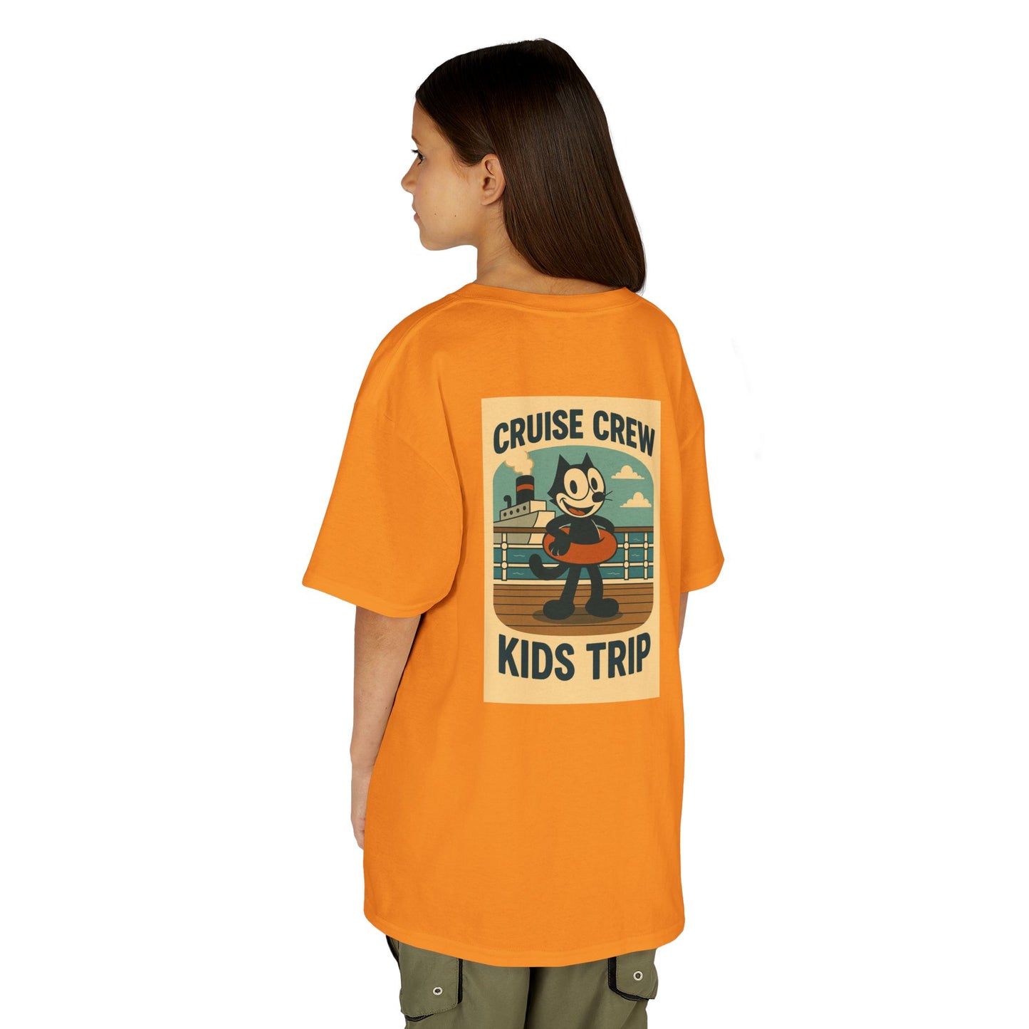 Cruise Crew – Kids Trip Ship Deck Vintage Cartoon T-Shirt (Public Domain Felix the Cat)
