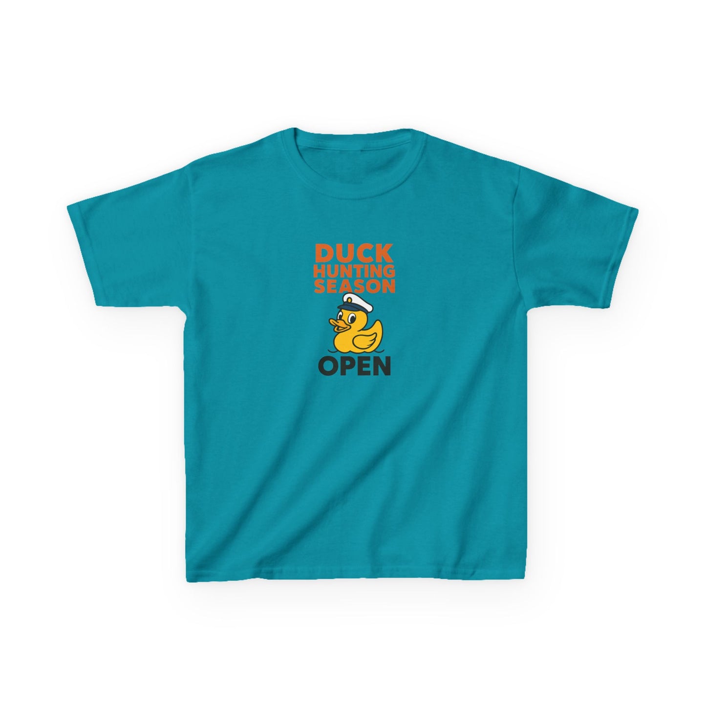 Duck Hunting Season Open – Retro Rubber Duck Captain Kids Cruise T-Shirt