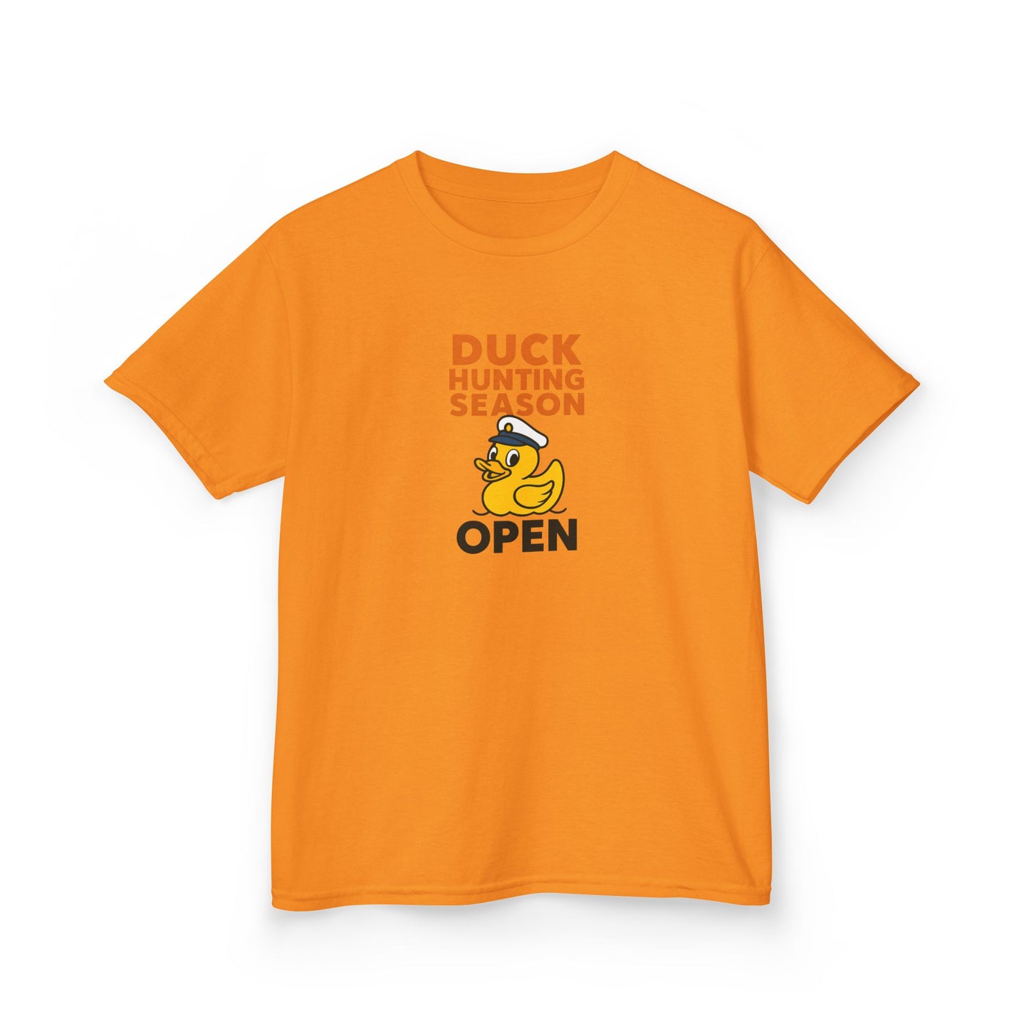 Duck Hunting Season Open – Retro Rubber Duck Captain Kids Cruise T-Shirt