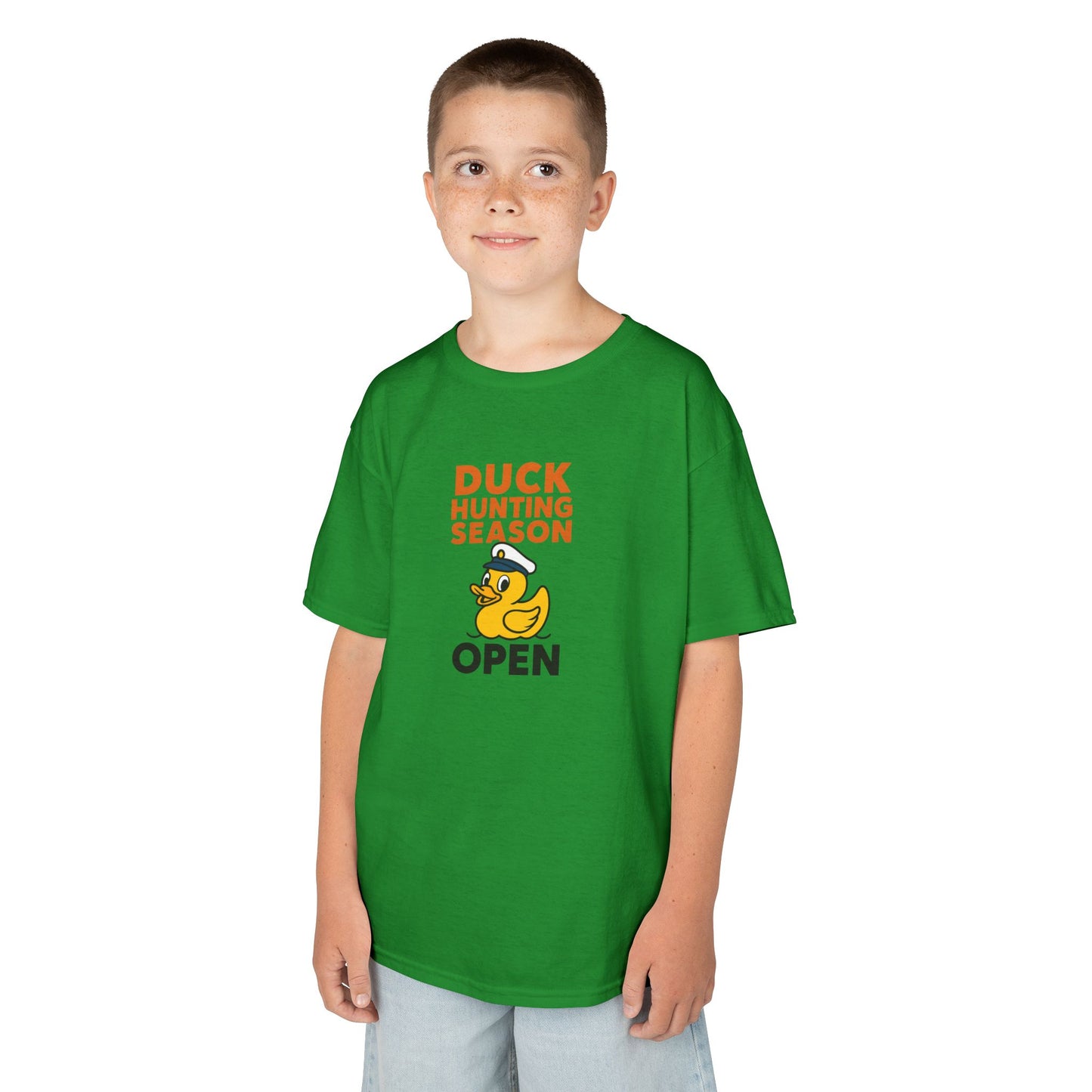 Duck Hunting Season Open – Retro Rubber Duck Captain Kids Cruise T-Shirt