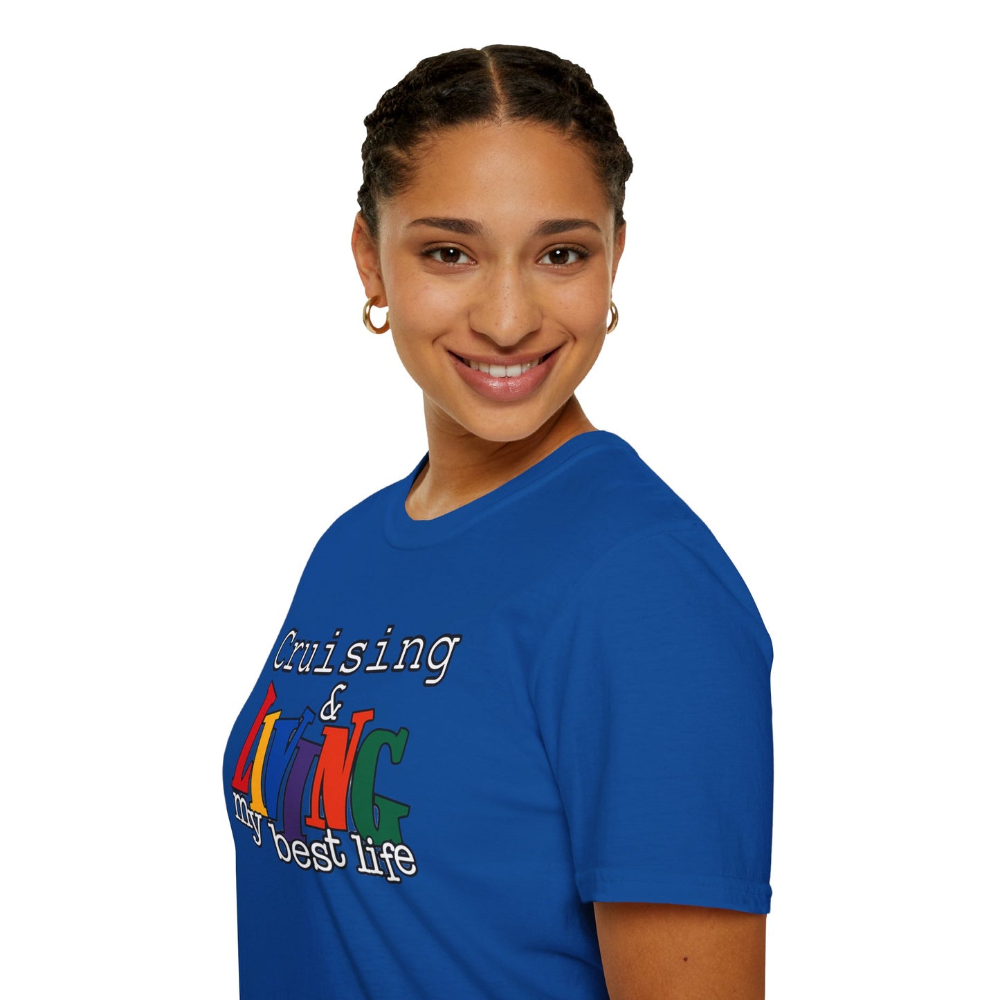 Cruising and Living My Best Life T-Shirt | Fun Cruise Vacation Tee for Women & Men