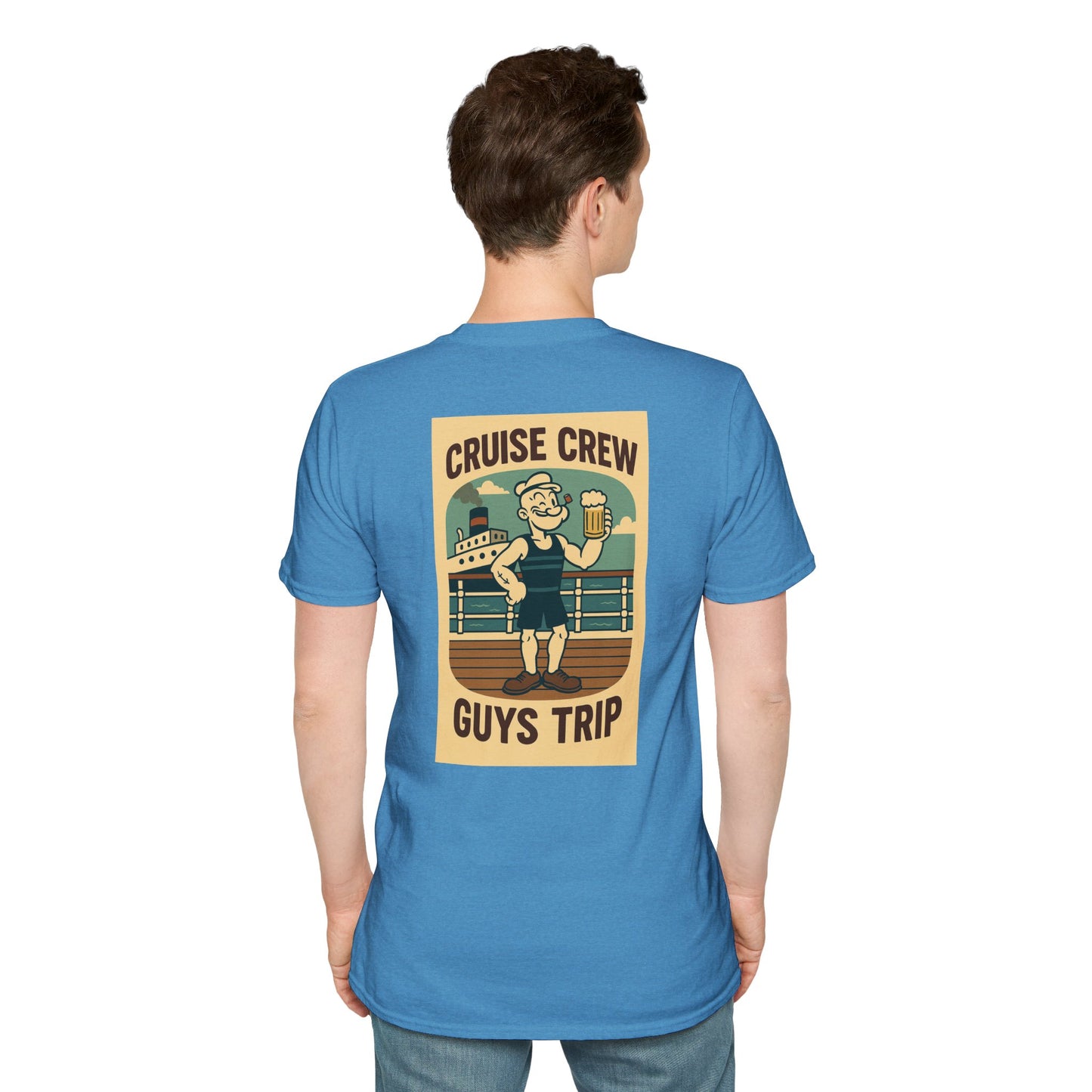 Cruise Crew – Guys Trip Ship Deck Vintage Cartoon T-Shirt (Public Domain Popeye)