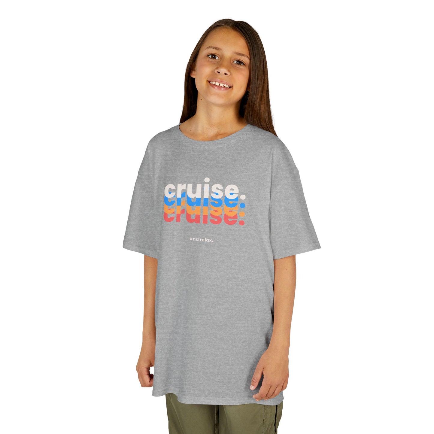 "Cruise Cruise Cruise... and Relax" Kids Heavy Cotton Tee