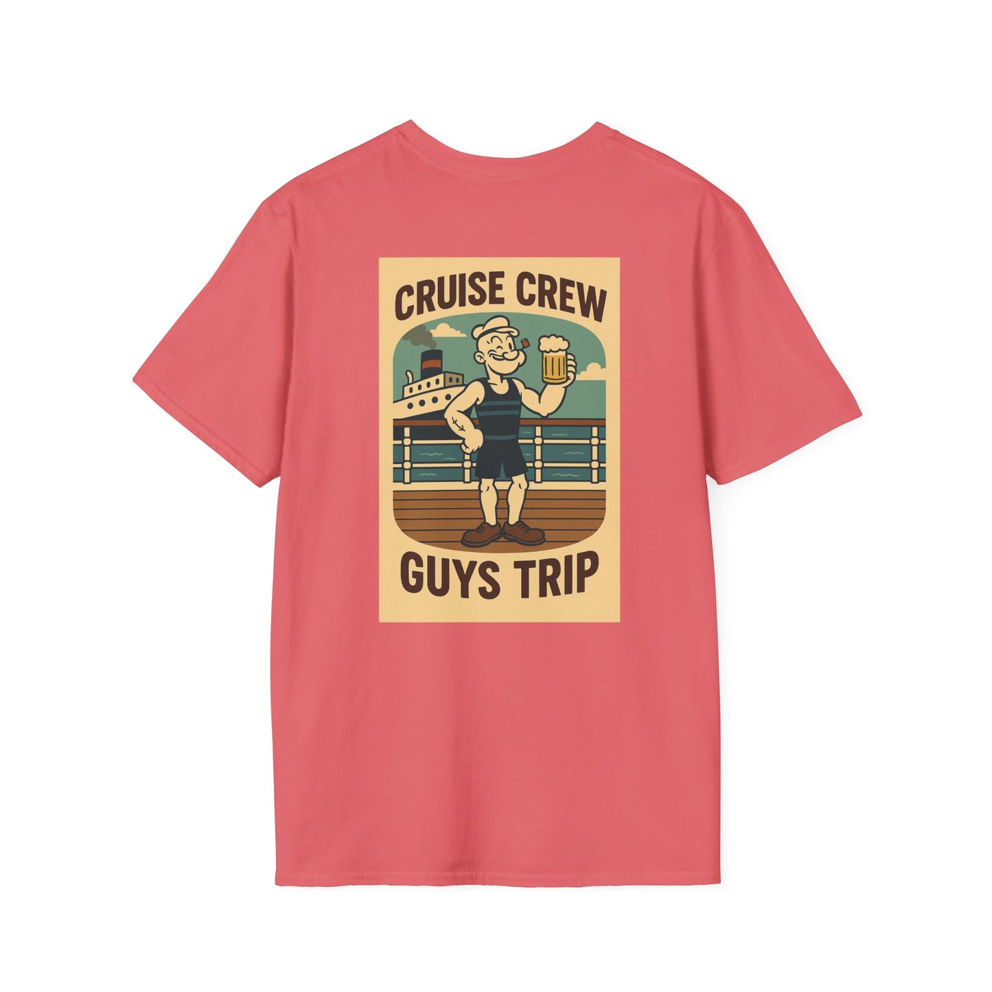 Cruise Crew – Guys Trip Ship Deck Vintage Cartoon T-Shirt (Public Domain Popeye)