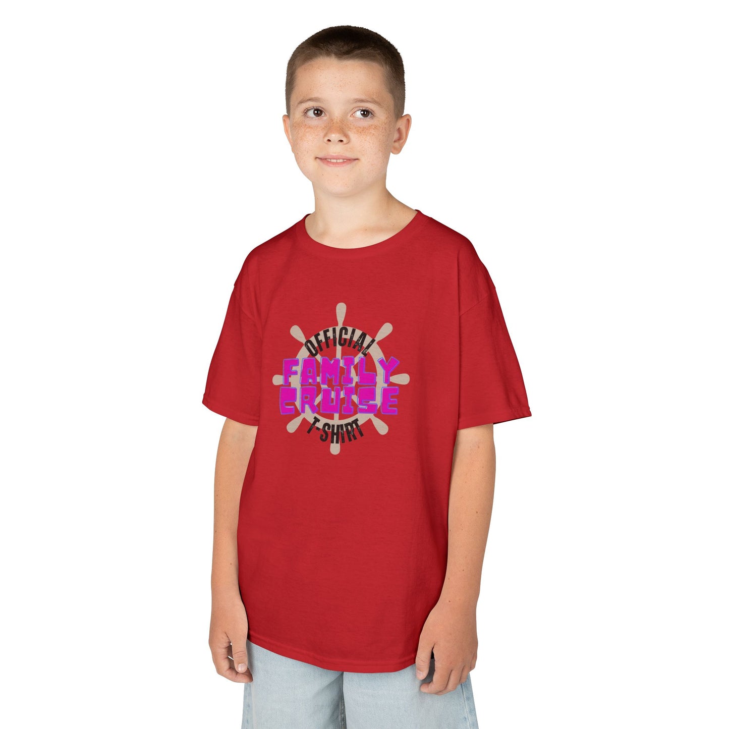 "Official Family Cruise Shirt" (1960s Style) Kids Heavy Cotton Tee
