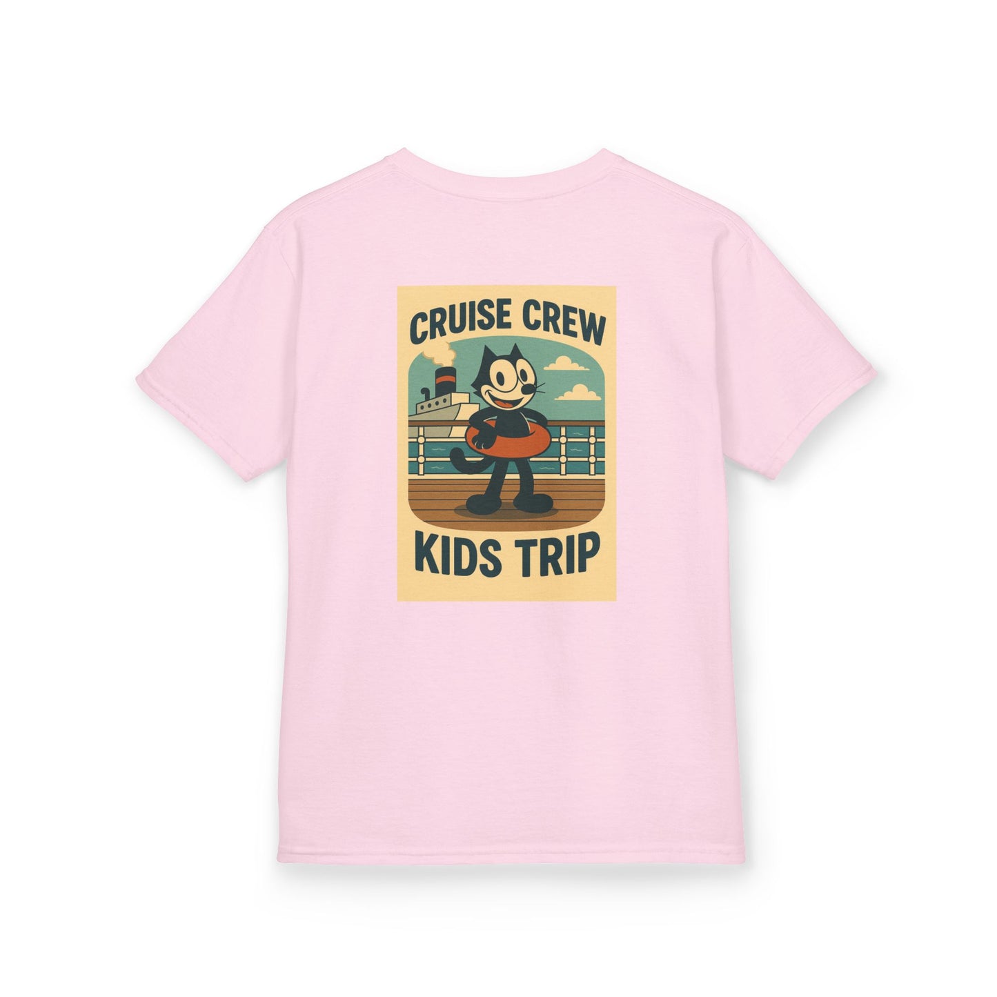 Cruise Crew – Kids Trip Ship Deck Vintage Cartoon T-Shirt (Public Domain Felix the Cat)
