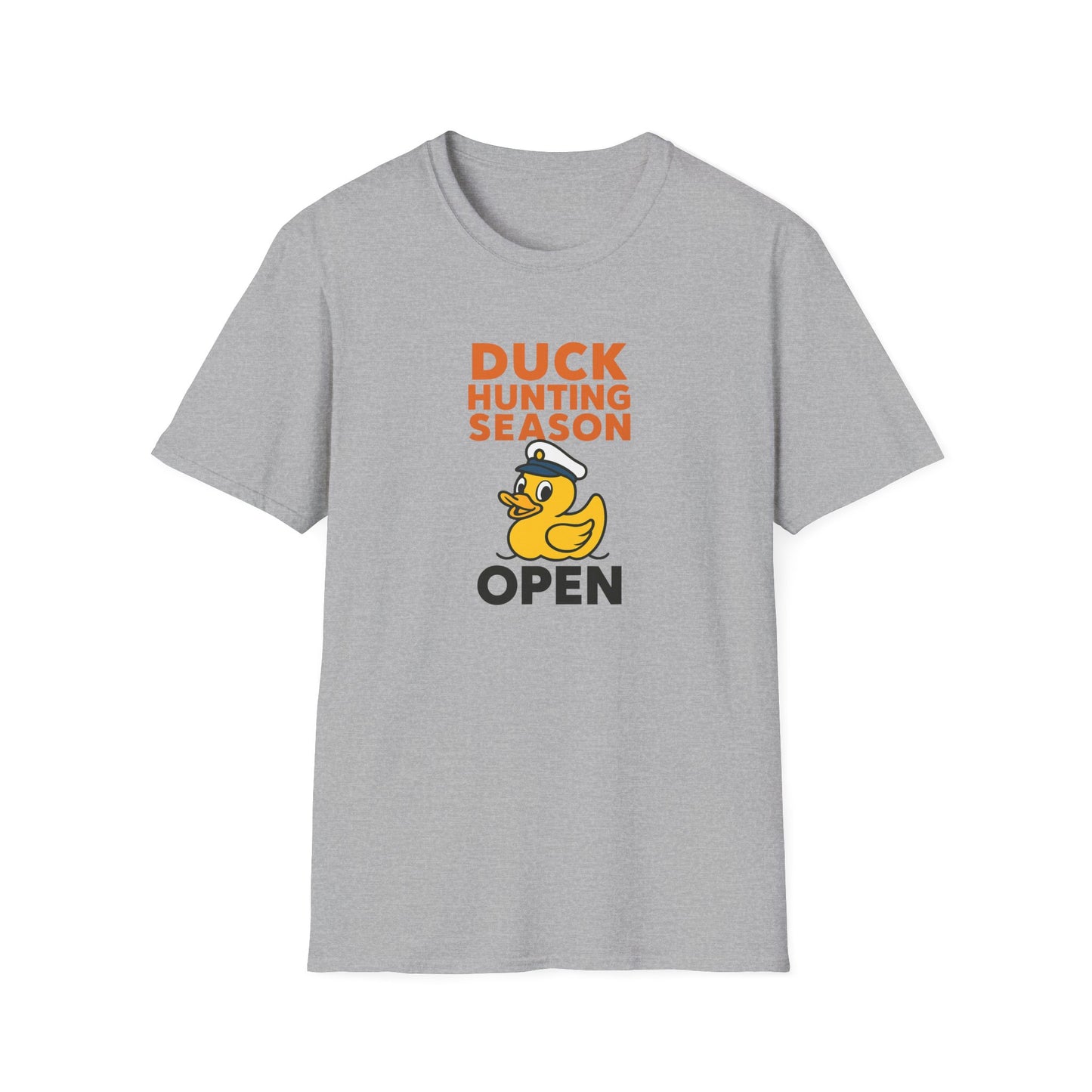 Duck Hunting Season Open – Retro Rubber Duck Captain Adults Unisex Cruise T-Shirt