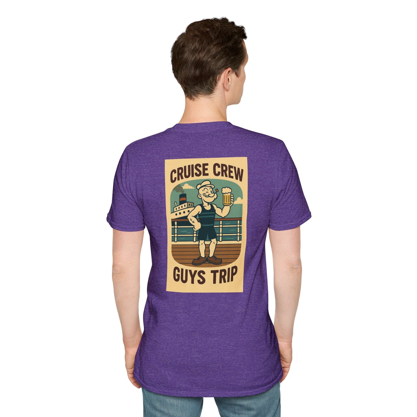 Cruise Crew – Guys Trip Ship Deck Vintage Cartoon T-Shirt (Public Domain Popeye)
