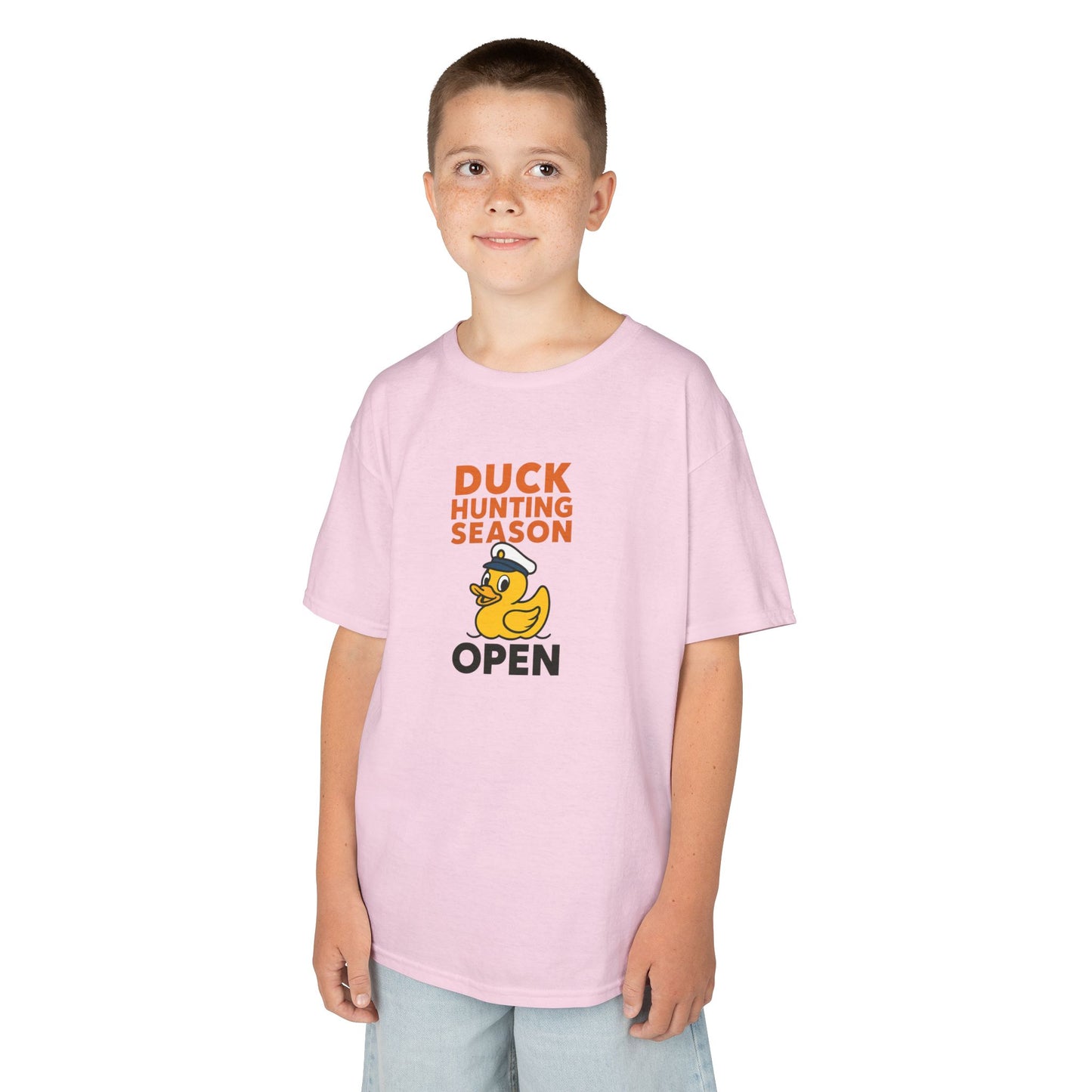 Duck Hunting Season Open – Retro Rubber Duck Captain Kids Cruise T-Shirt