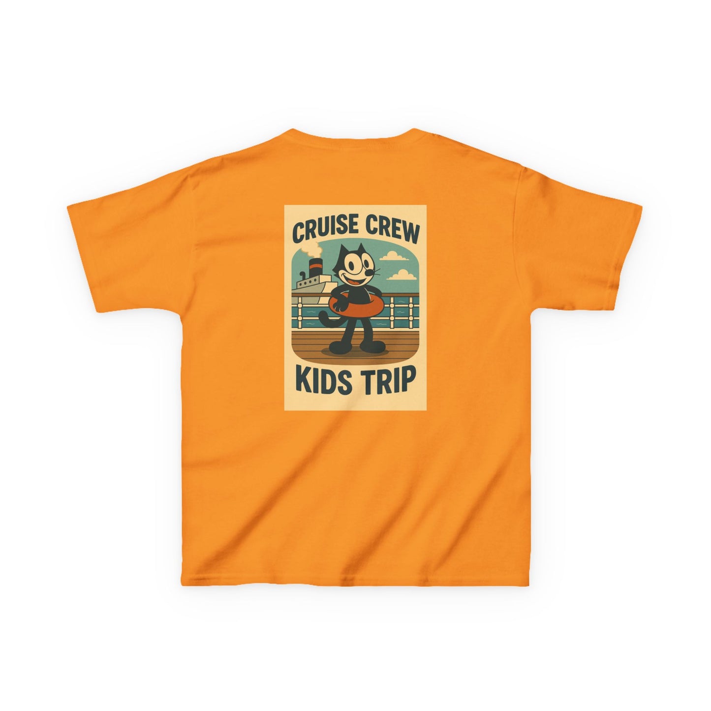 Cruise Crew – Kids Trip Ship Deck Vintage Cartoon T-Shirt (Public Domain Felix the Cat)
