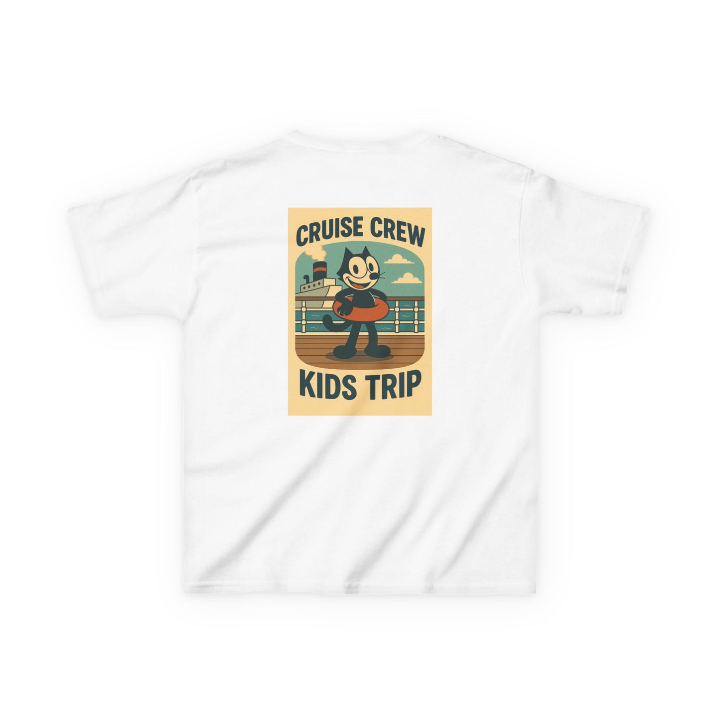 Cruise Crew – Kids Trip Ship Deck Vintage Cartoon T-Shirt (Public Domain Felix the Cat)