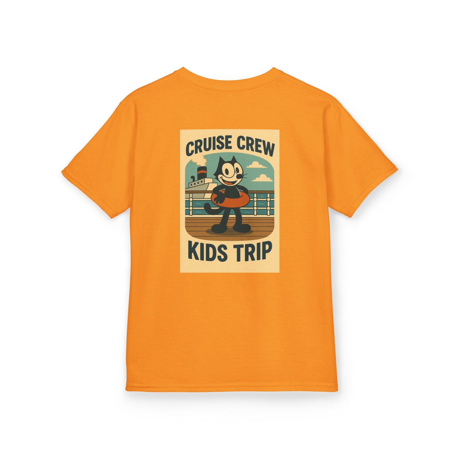 Cruise Crew – Kids Trip Ship Deck Vintage Cartoon T-Shirt (Public Domain Felix the Cat)