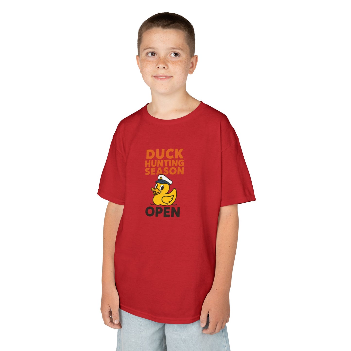 Duck Hunting Season Open – Retro Rubber Duck Captain Kids Cruise T-Shirt