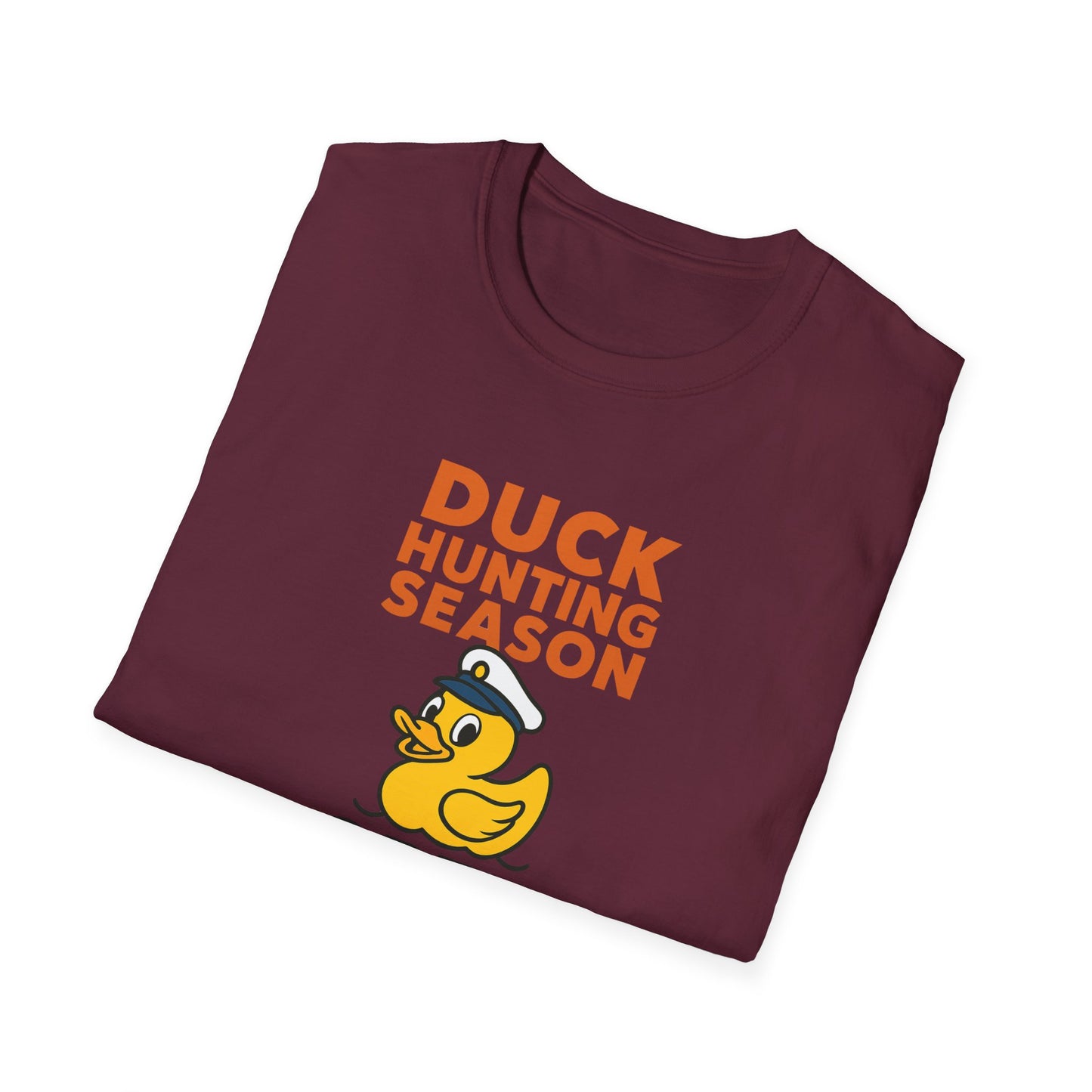 Duck Hunting Season Open – Retro Rubber Duck Captain Adults Unisex Cruise T-Shirt