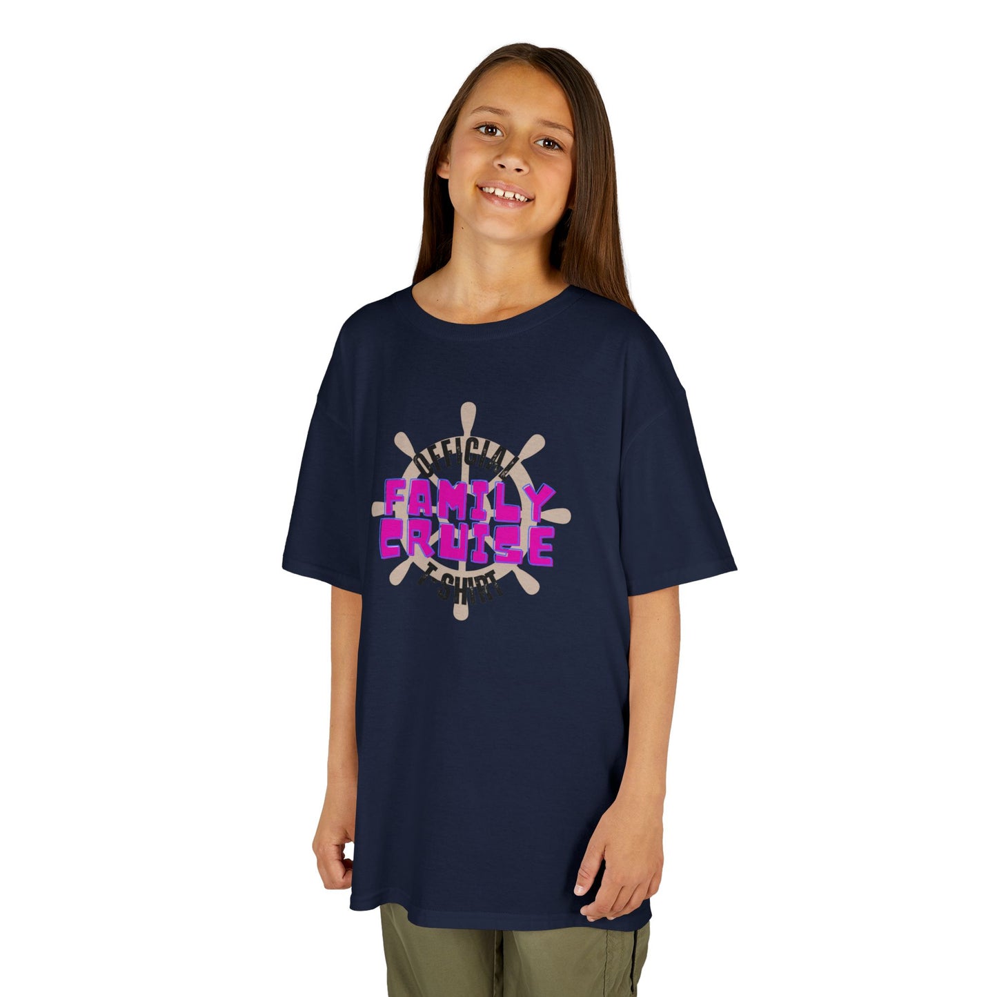 "Official Family Cruise Shirt" (1960s Style) Kids Heavy Cotton Tee