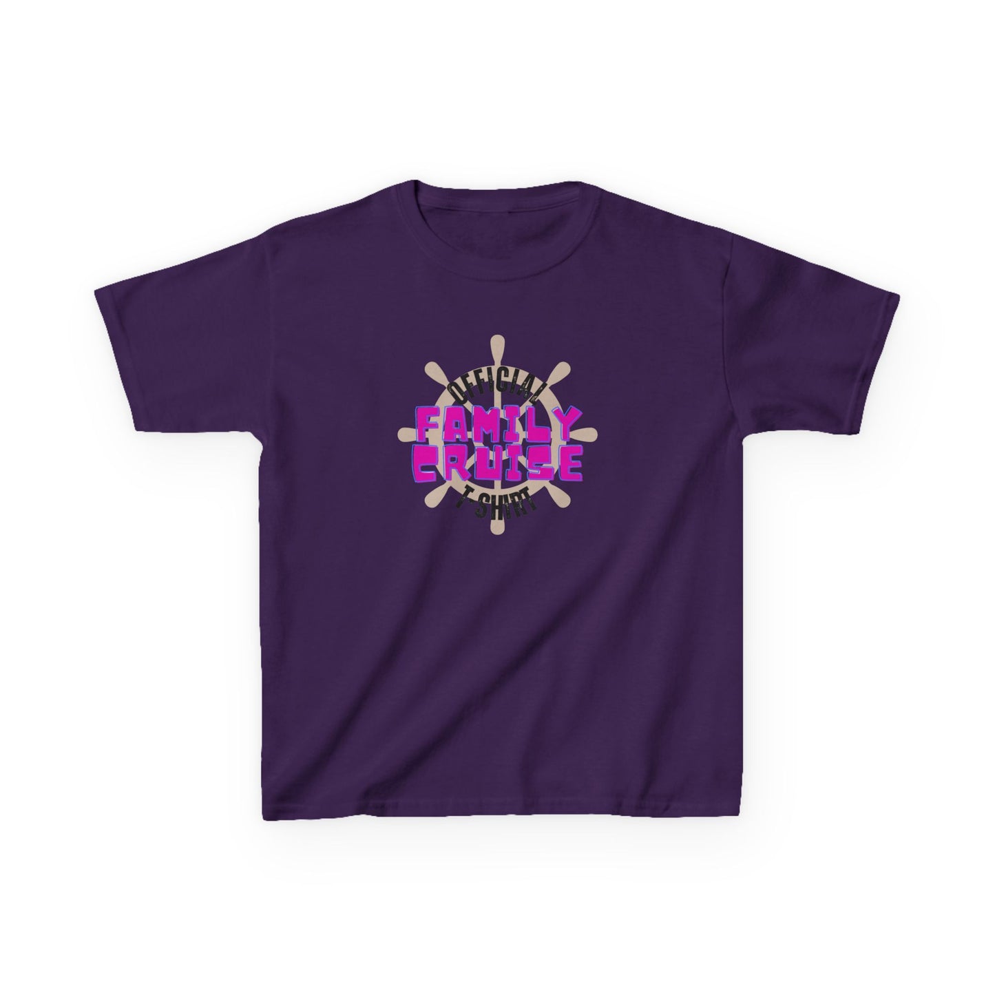 "Official Family Cruise Shirt" (1960s Style) Kids Heavy Cotton Tee
