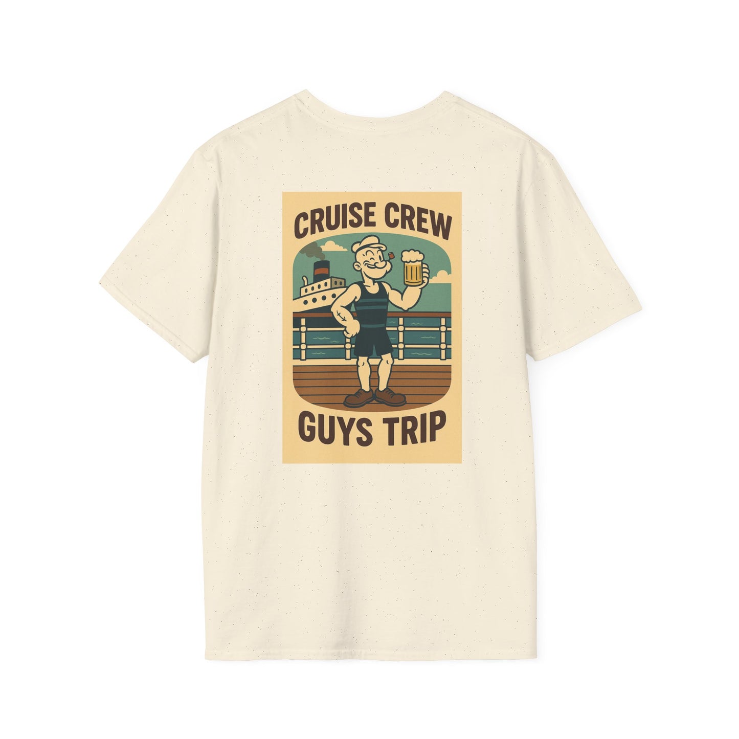 Cruise Crew – Guys Trip Ship Deck Vintage Cartoon T-Shirt (Public Domain Popeye)
