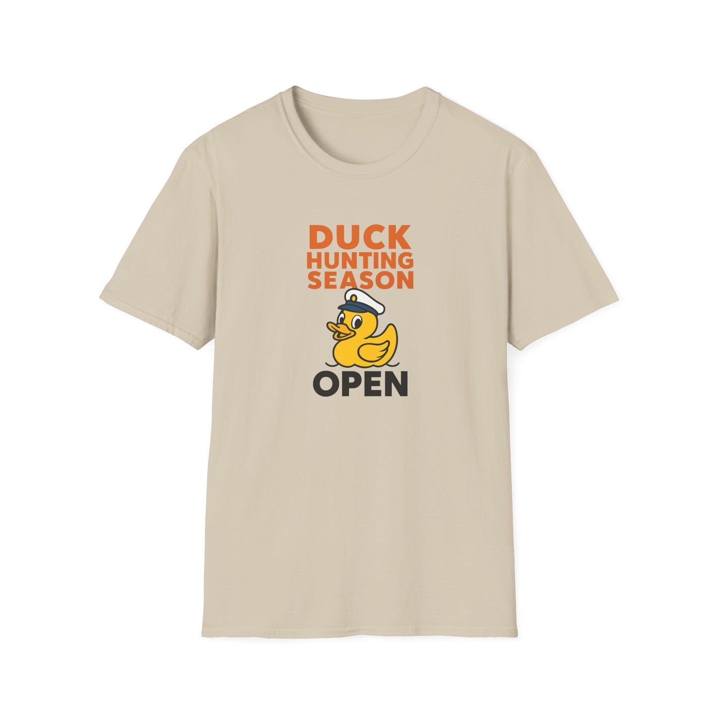 Duck Hunting Season Open – Retro Rubber Duck Captain Adults Unisex Cruise T-Shirt