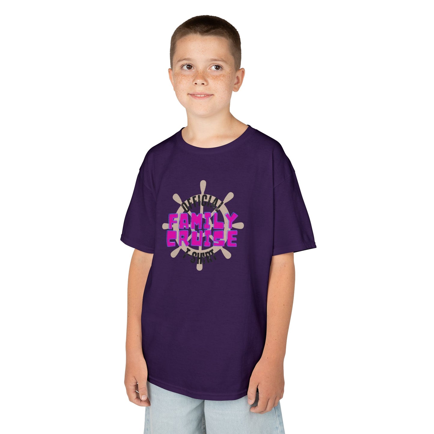"Official Family Cruise Shirt" (1960s Style) Kids Heavy Cotton Tee