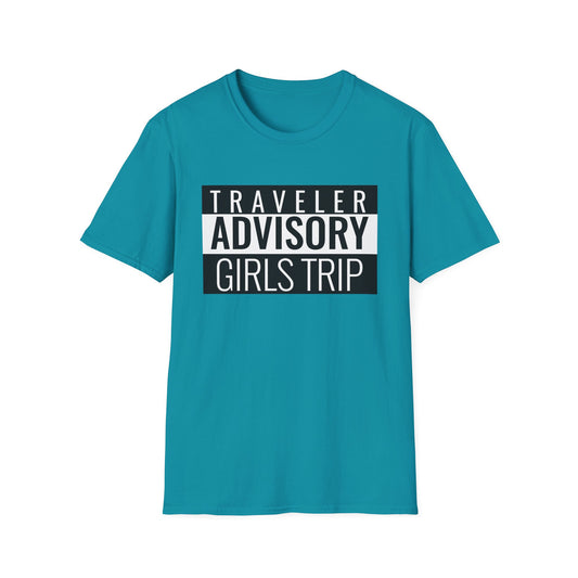 “Traveler Advisory Girls Trip" T-Shirt | Fun Cruise Shirt for Women & Squads