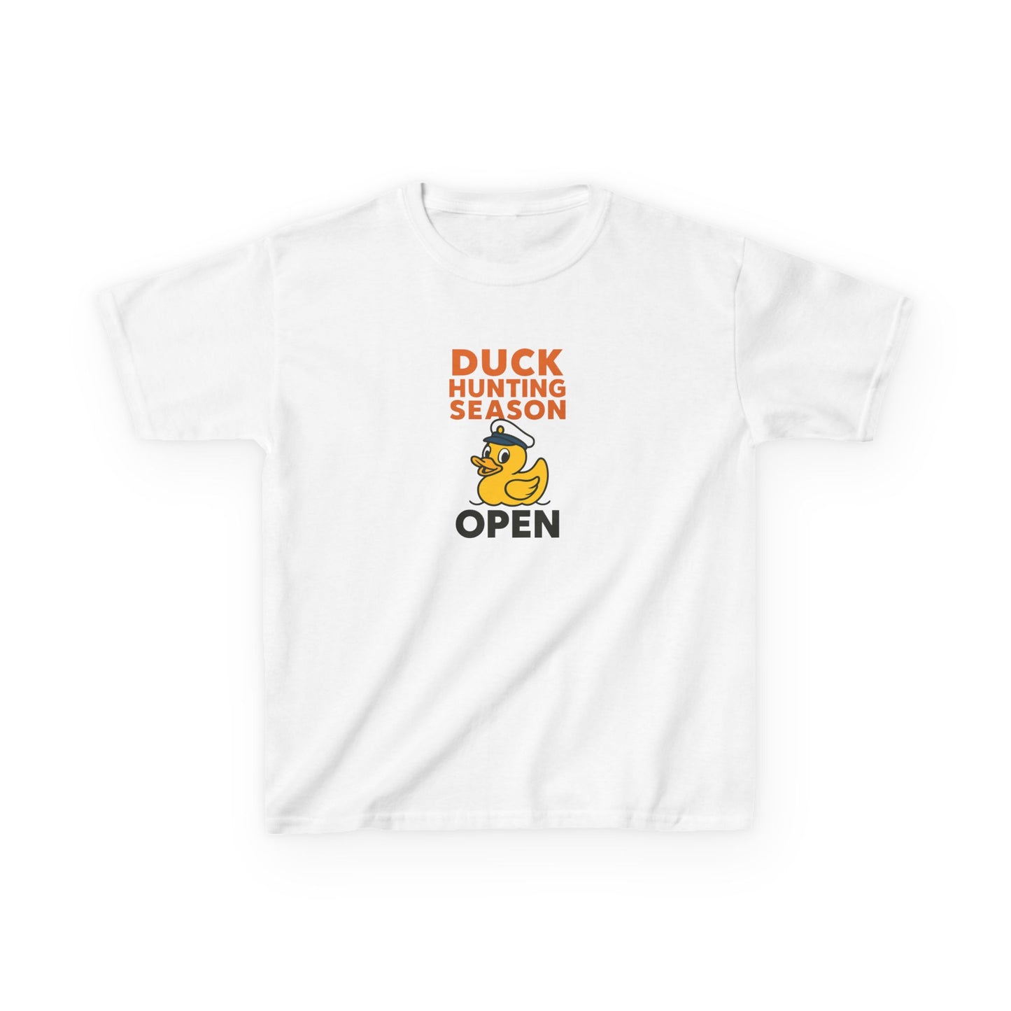 Duck Hunting Season Open – Retro Rubber Duck Captain Kids Cruise T-Shirt