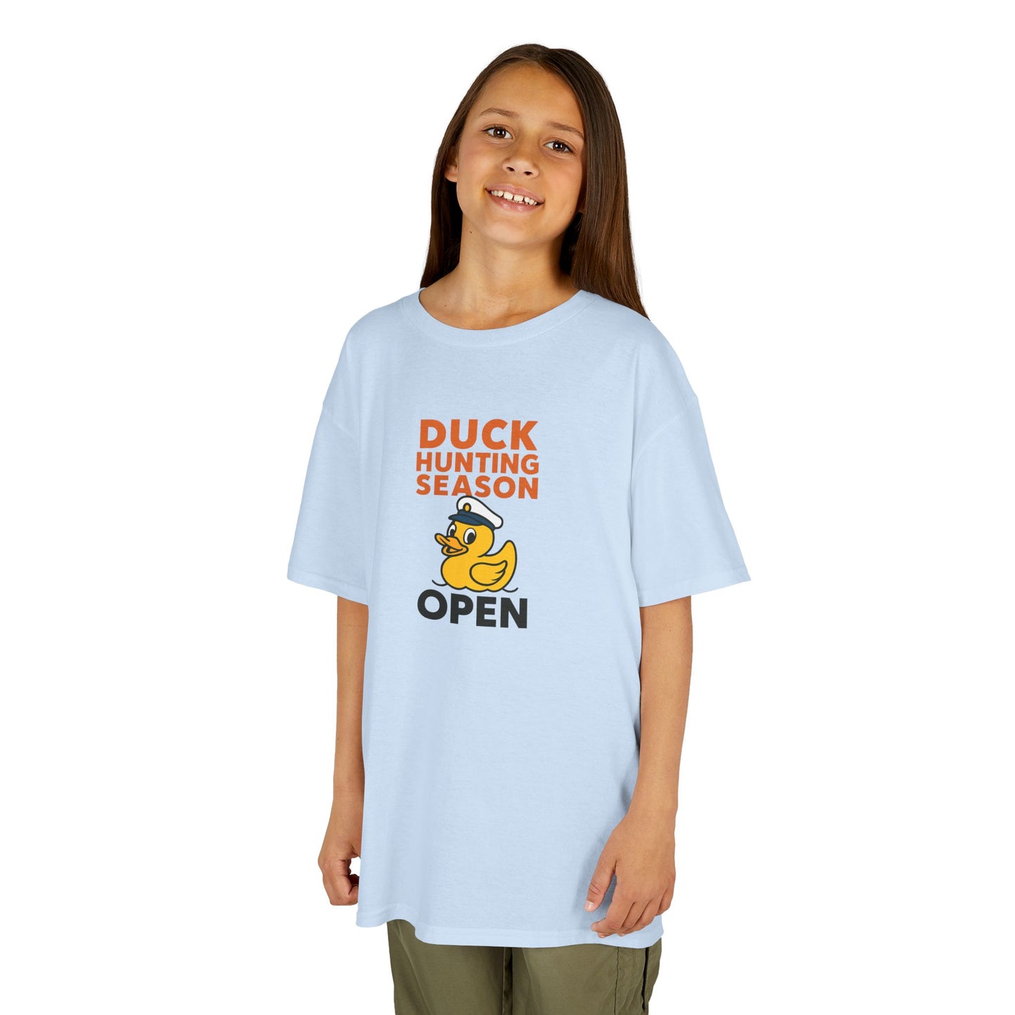 Duck Hunting Season Open – Retro Rubber Duck Captain Kids Cruise T-Shirt