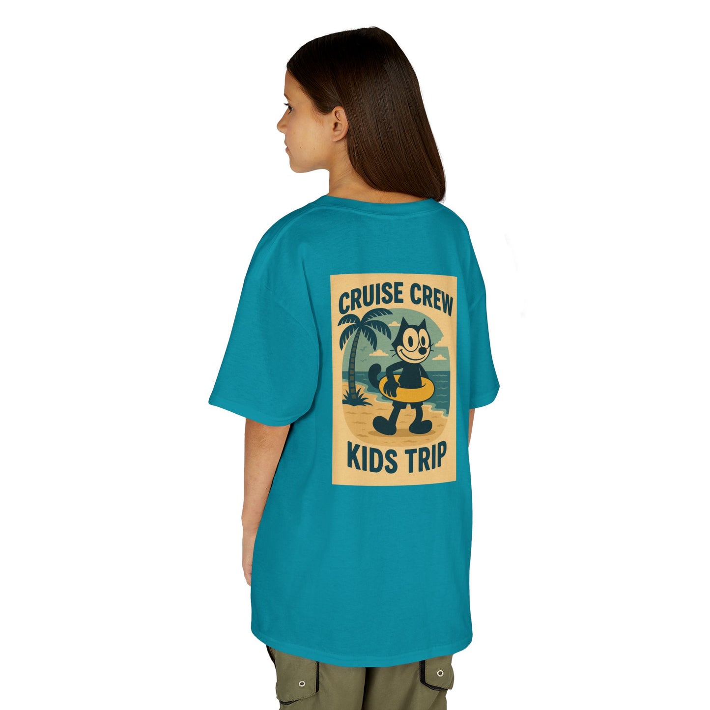 Cruise Crew – Kids Trip Beach Vintage Cartoon T-Shirt (Public Domain Felix the Cat)