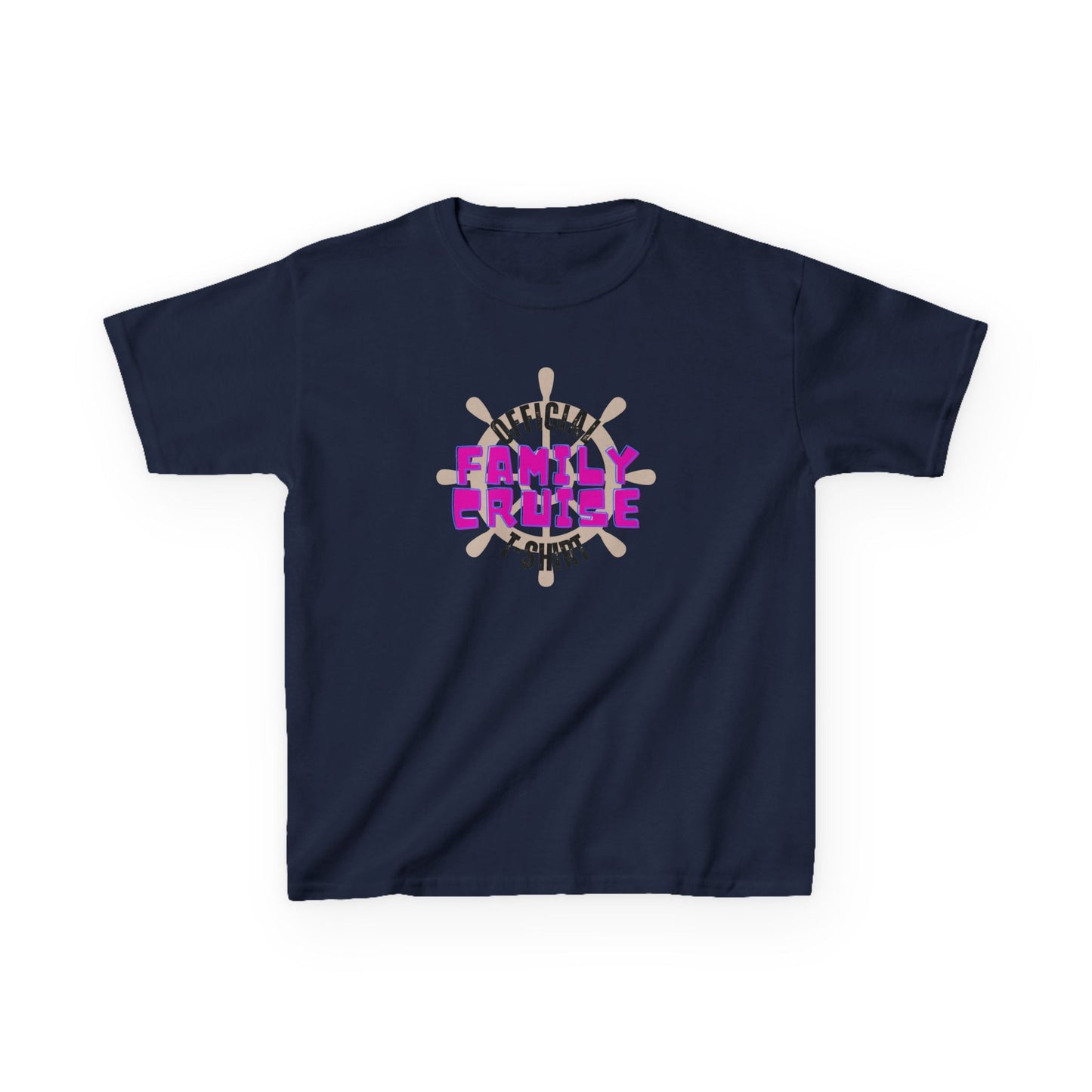 "Official Family Cruise Shirt" (1960s Style) Kids Heavy Cotton Tee