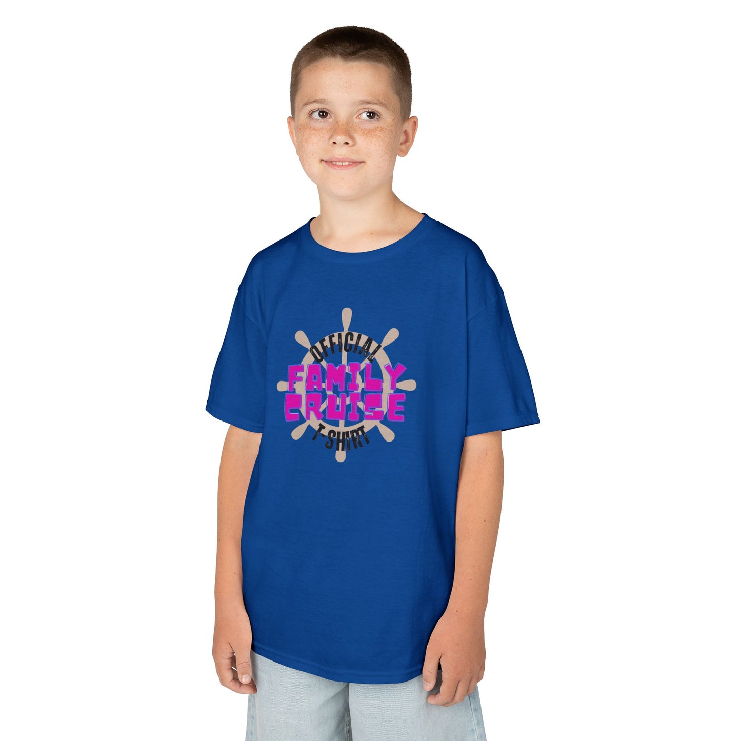 "Official Family Cruise Shirt" (1960s Style) Kids Heavy Cotton Tee