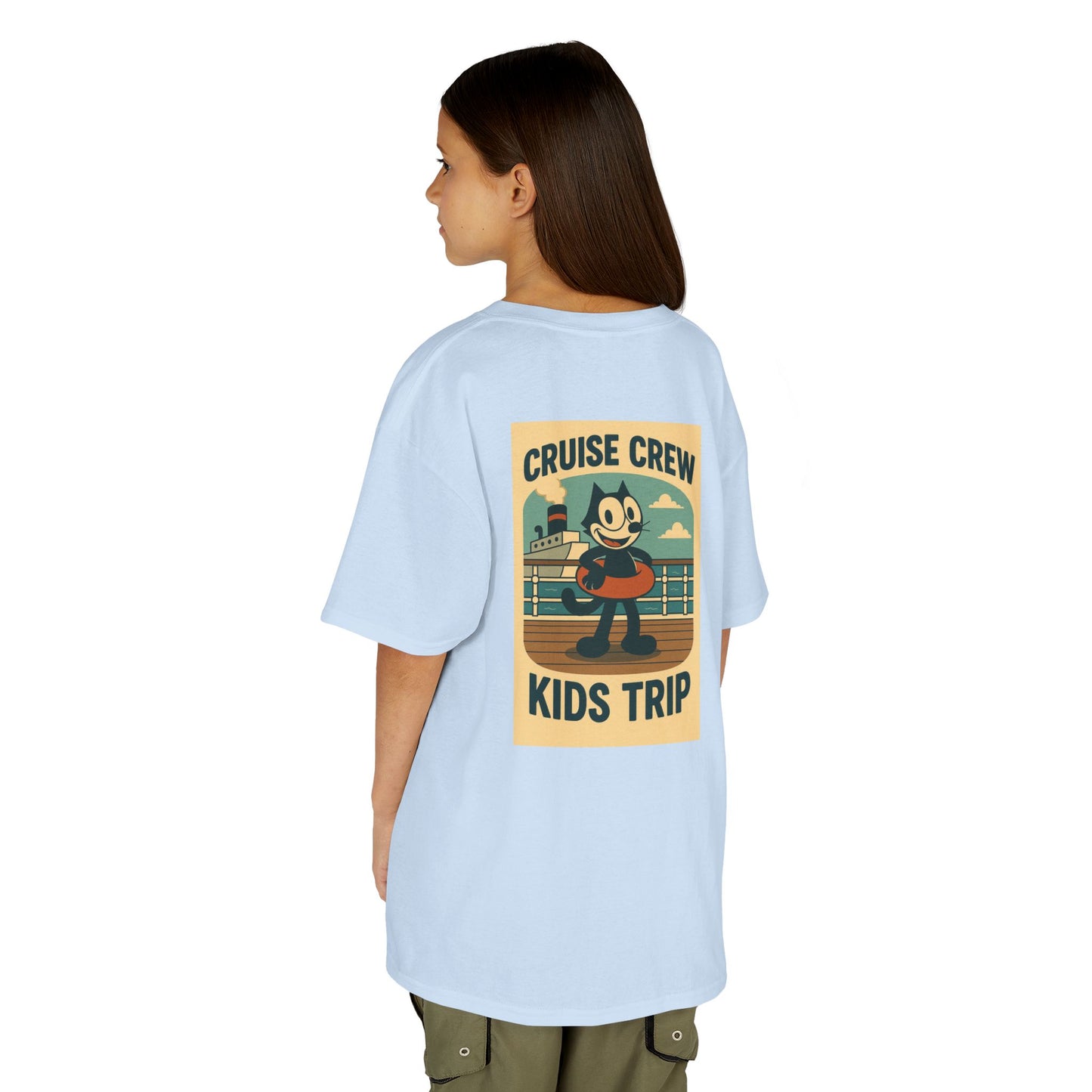 Cruise Crew – Kids Trip Ship Deck Vintage Cartoon T-Shirt (Public Domain Felix the Cat)