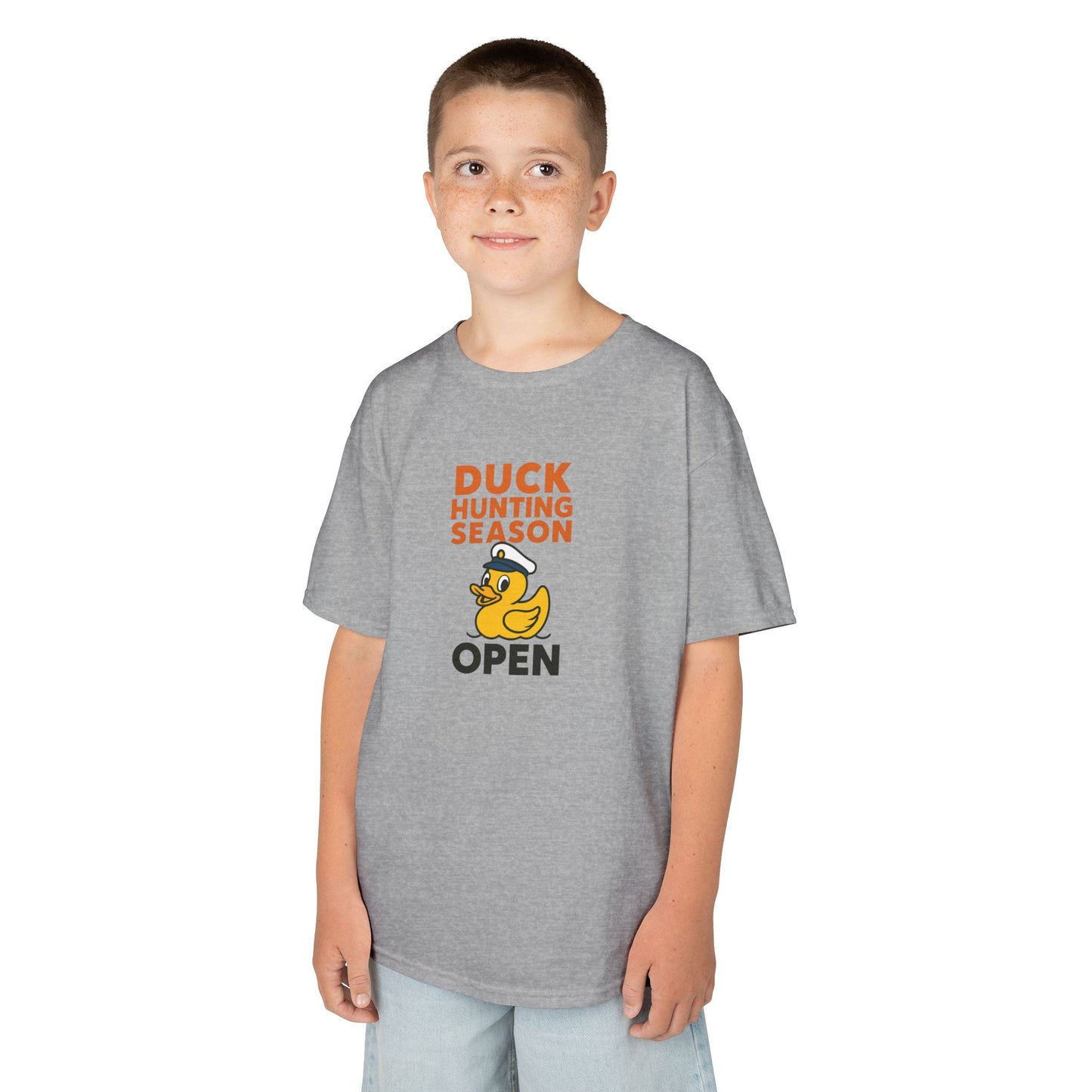 Duck Hunting Season Open – Retro Rubber Duck Captain Kids Cruise T-Shirt
