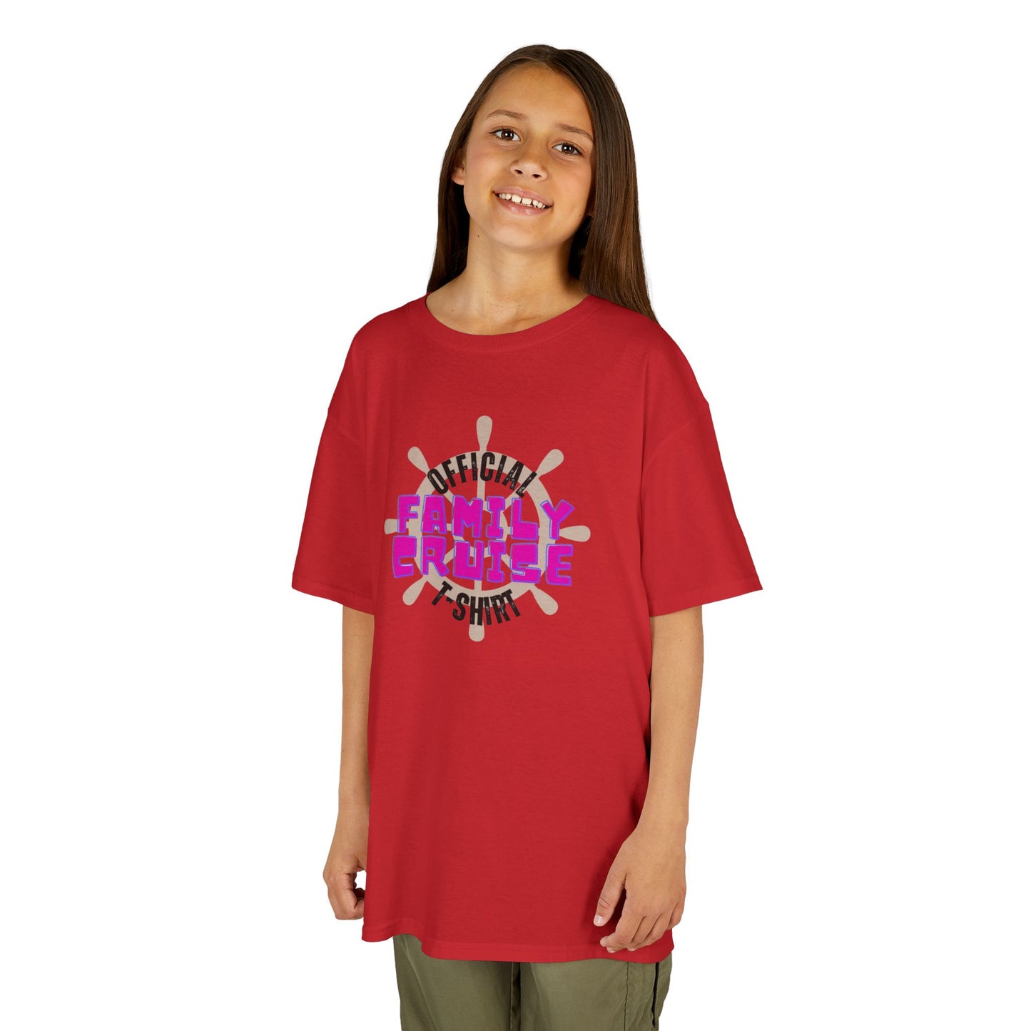 "Official Family Cruise Shirt" (1960s Style) Kids Heavy Cotton Tee