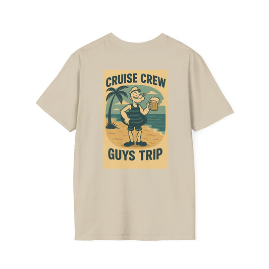 Cruise Crew – Guys Trip Beach Vintage Cartoon T-Shirt (Public Domain Popeye)