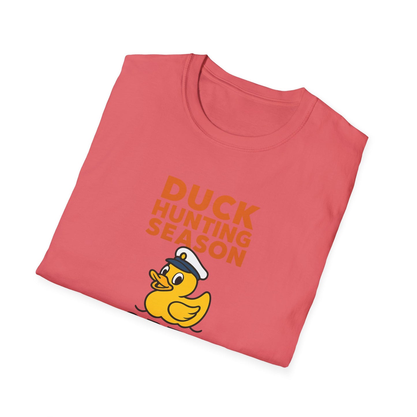 Duck Hunting Season Open – Retro Rubber Duck Captain Adults Unisex Cruise T-Shirt