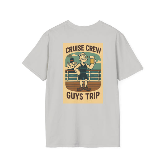 Cruise Crew – Guys Trip Ship Deck Vintage Cartoon T-Shirt (Public Domain Popeye)
