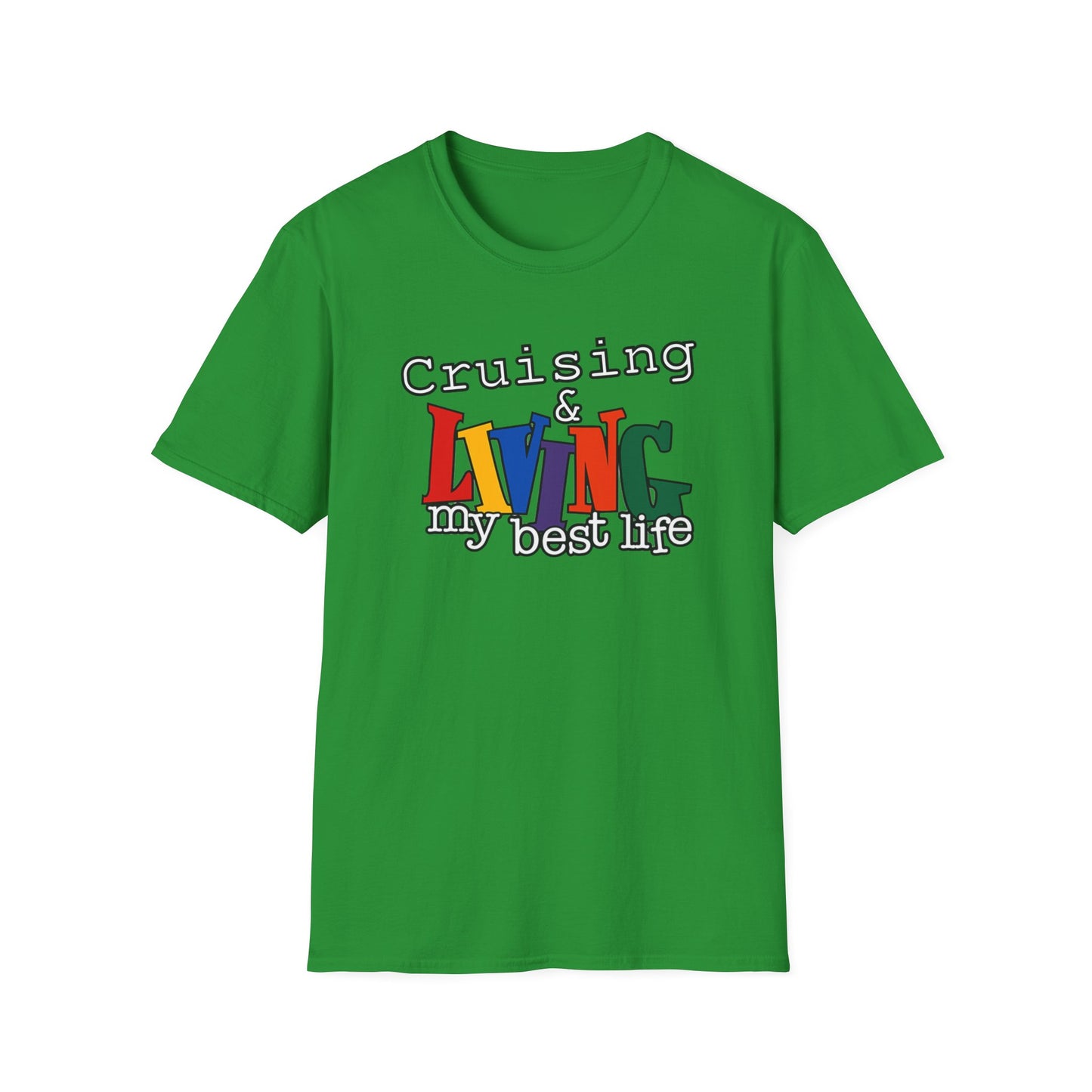 Cruising and Living My Best Life T-Shirt | Fun Cruise Vacation Tee for Women & Men