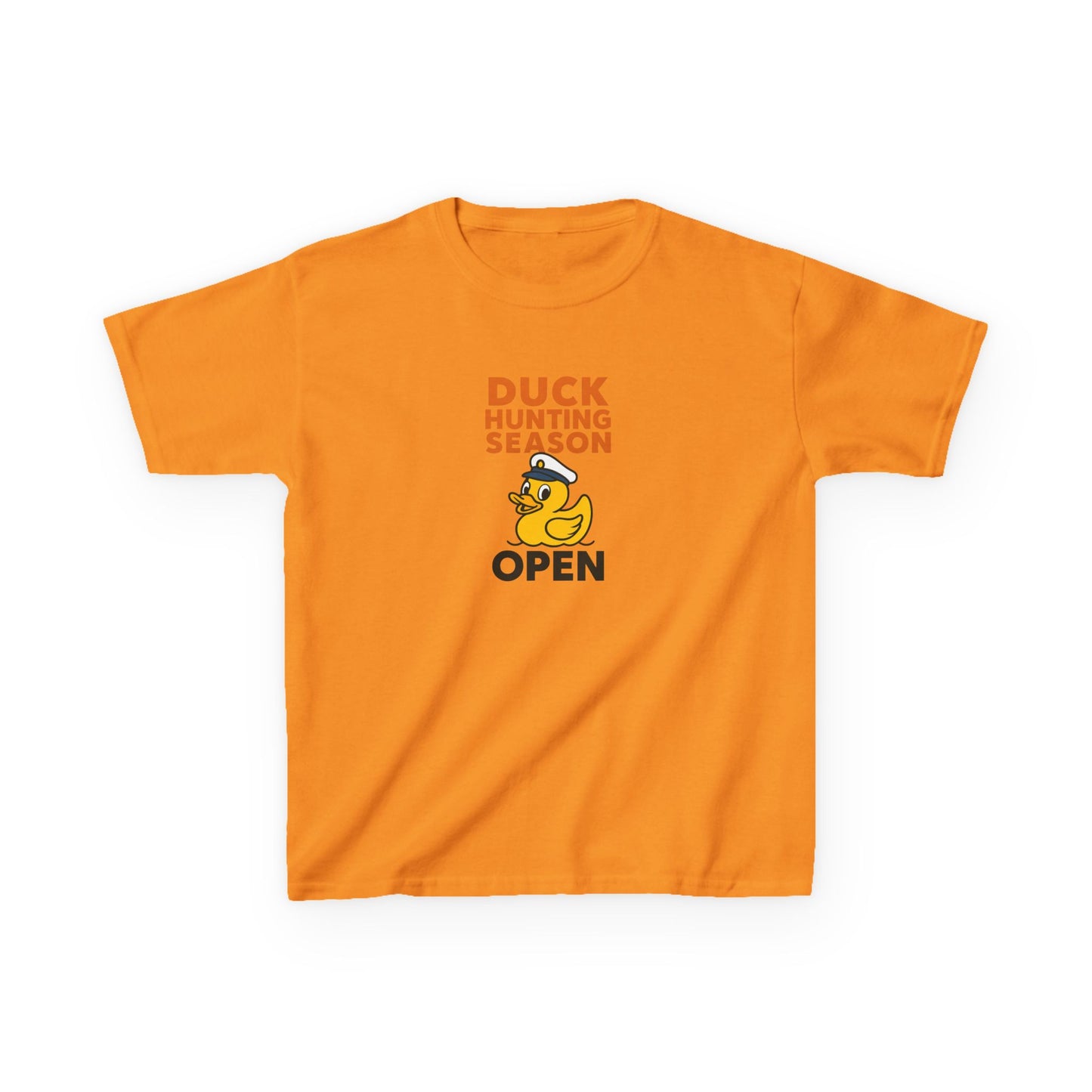 Duck Hunting Season Open – Retro Rubber Duck Captain Kids Cruise T-Shirt