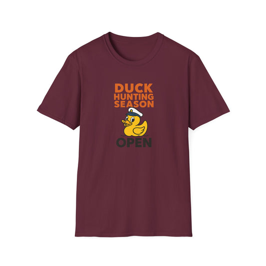 Duck Hunting Season Open – Retro Rubber Duck Captain Adults Unisex Cruise T-Shirt