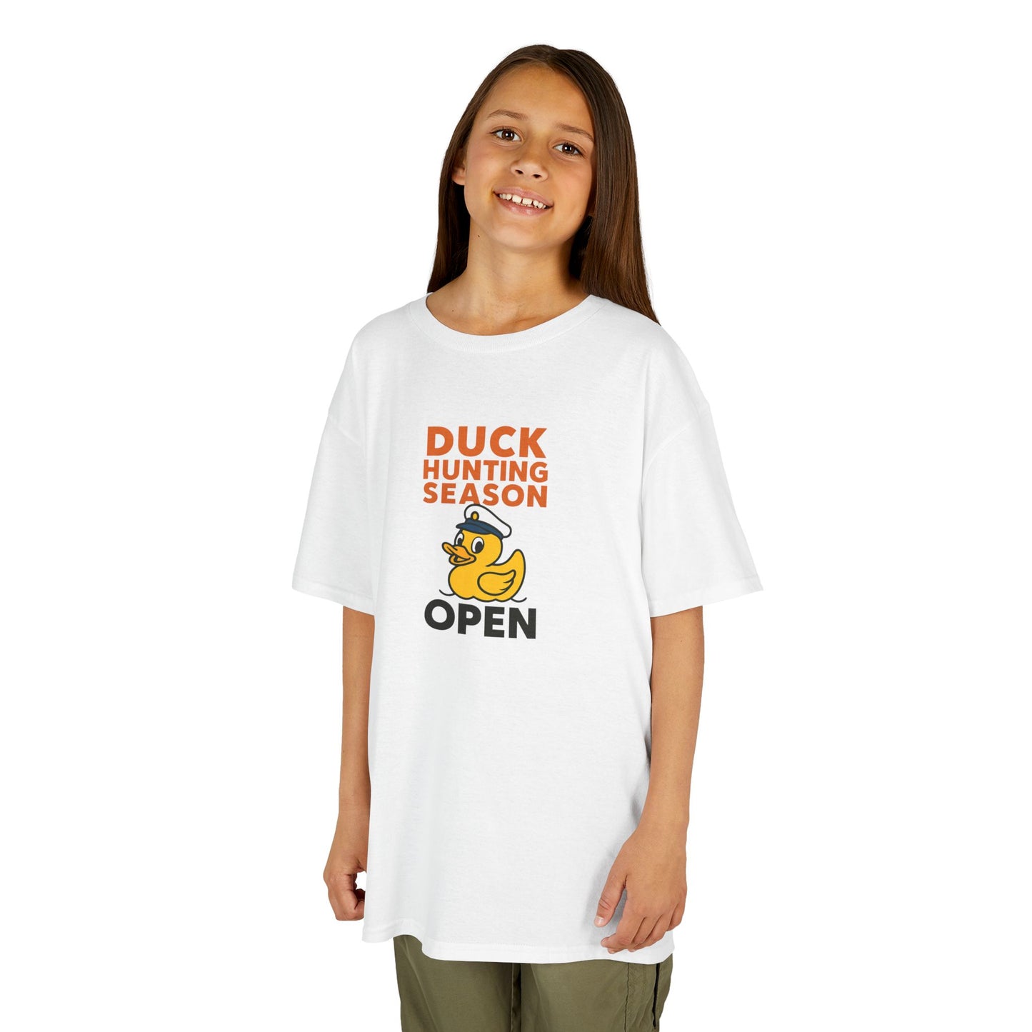 Duck Hunting Season Open – Retro Rubber Duck Captain Kids Cruise T-Shirt