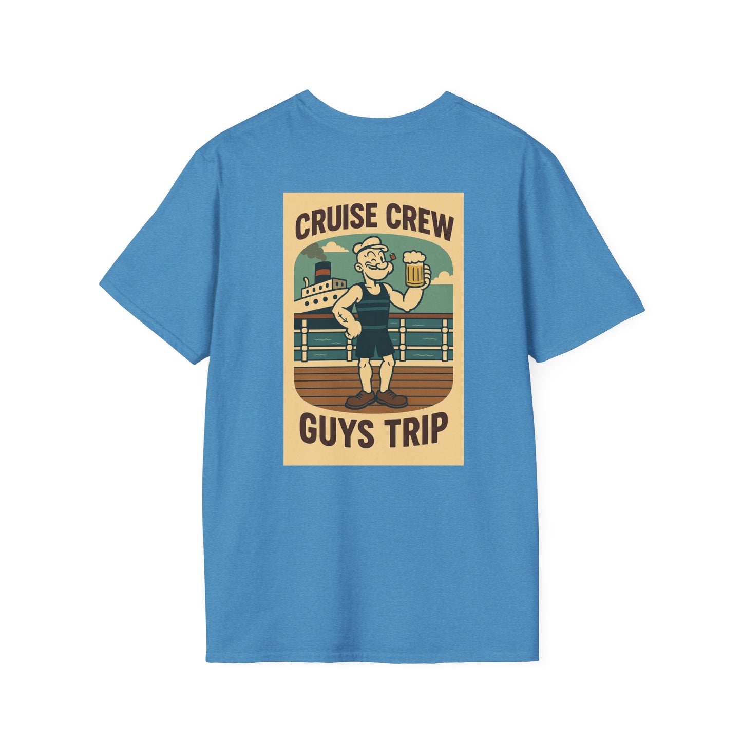 Cruise Crew – Guys Trip Ship Deck Vintage Cartoon T-Shirt (Public Domain Popeye)