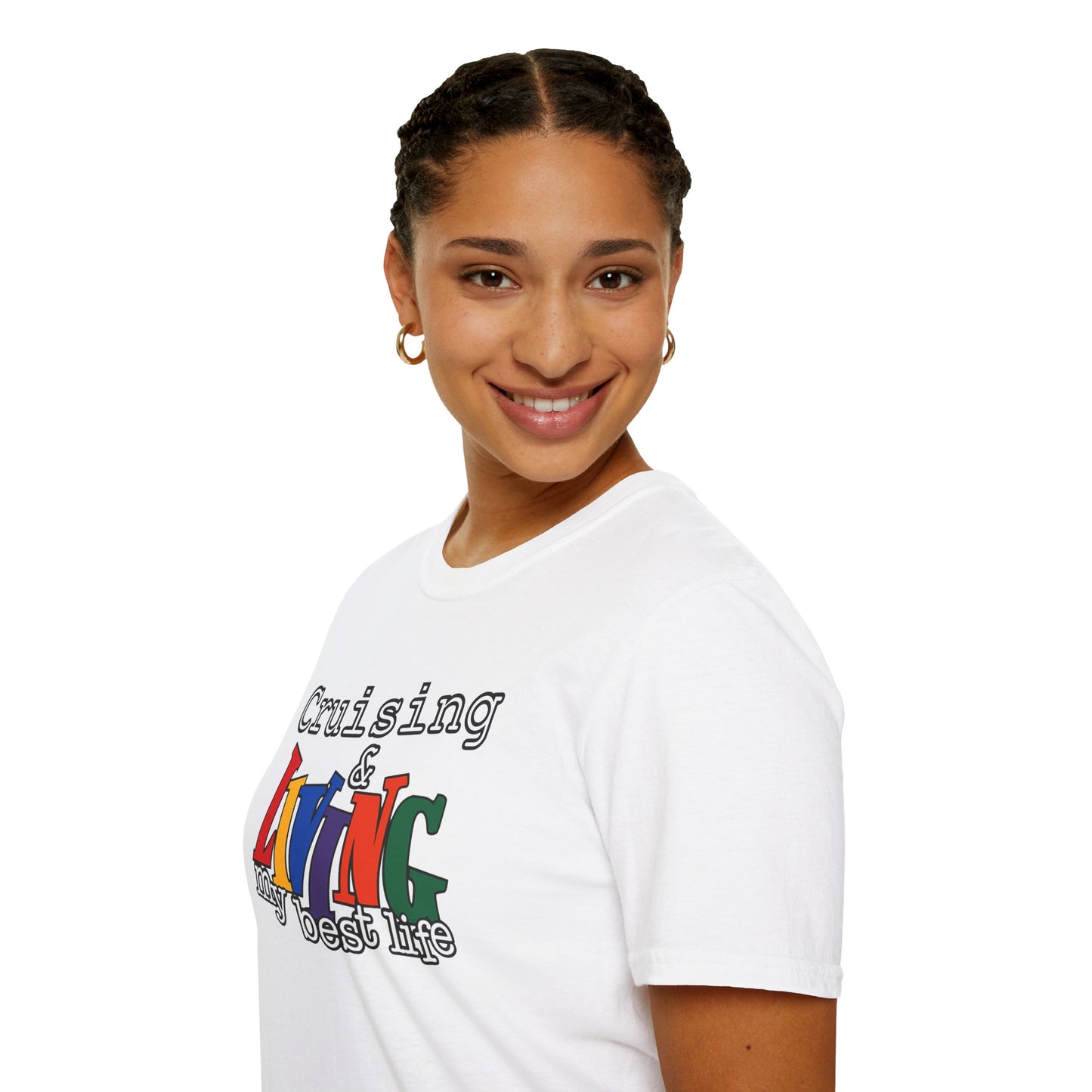 Cruising and Living My Best Life T-Shirt | Fun Cruise Vacation Tee for Women & Men