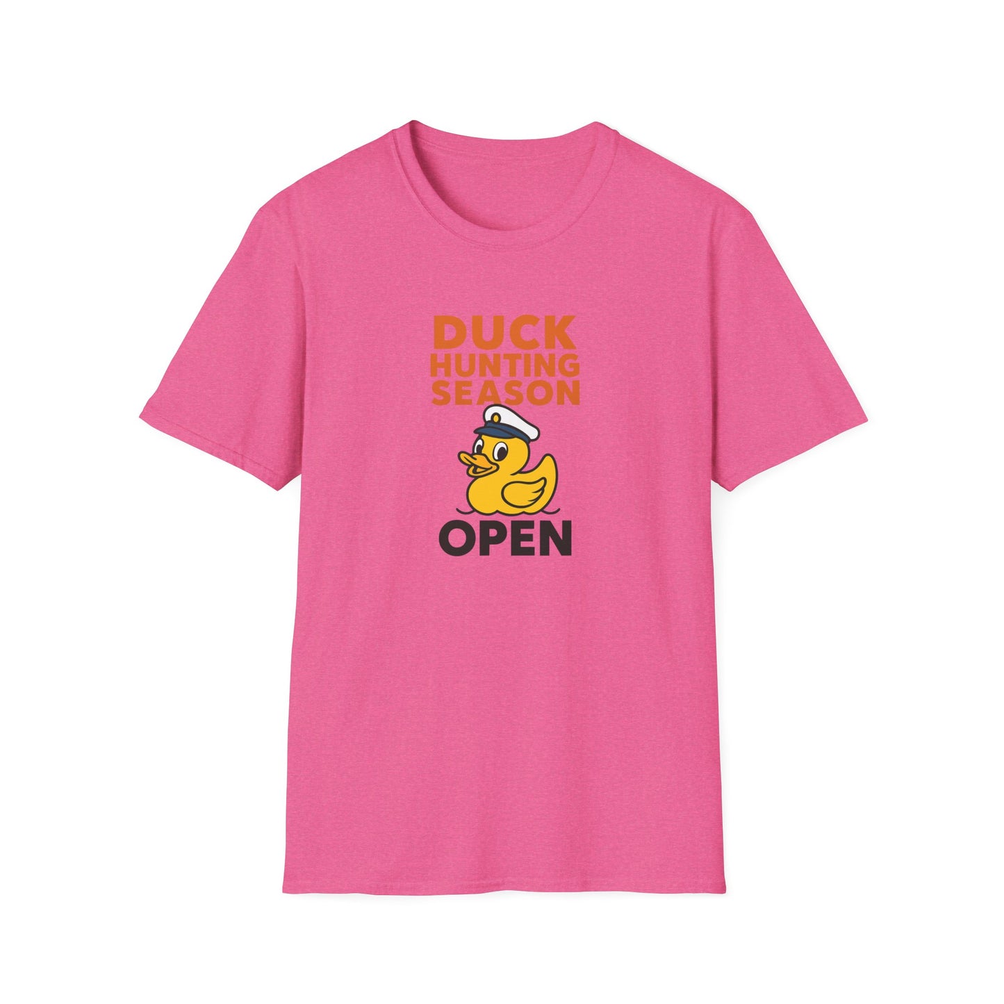 Duck Hunting Season Open – Retro Rubber Duck Captain Adults Unisex Cruise T-Shirt