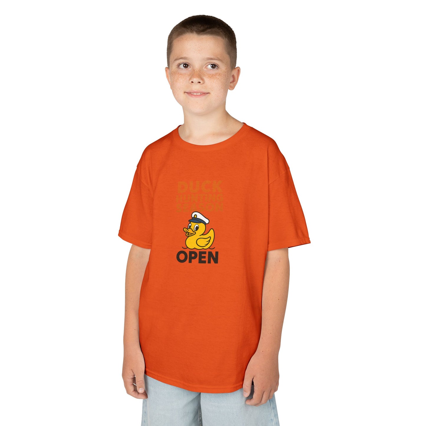 Duck Hunting Season Open – Retro Rubber Duck Captain Kids Cruise T-Shirt