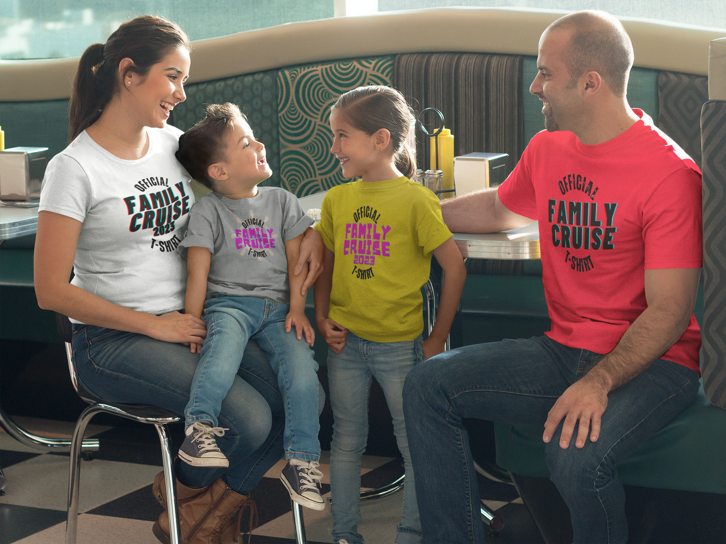 "Official Family Cruise T-Shirt 2023" (1960's Style) Softstyle T-Shirt