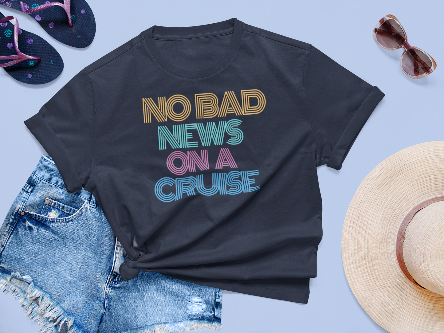"No Bad News On A Cruise" Softstyle T-Shirt