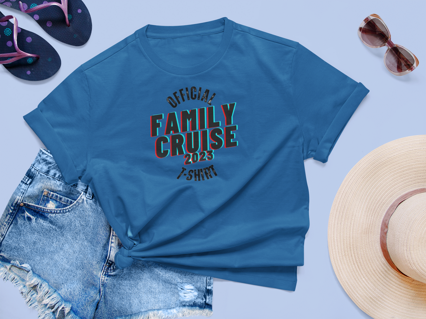 "Official Family Cruise T-Shirt 2023" (1980's Style) Softstyle T-Shirt